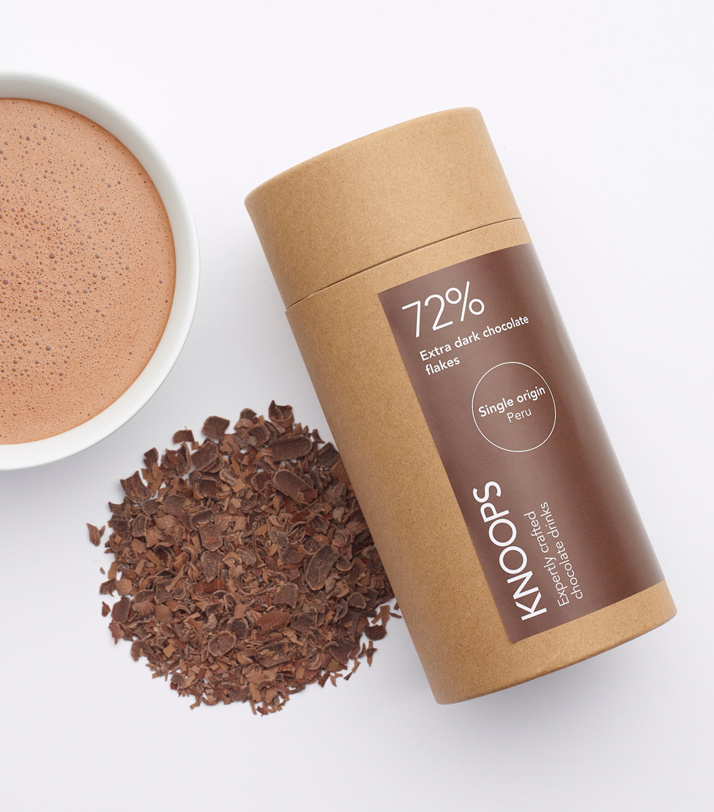 72% Extra Dark Chocolate Flakes (250g) NO COLOUR Image 2