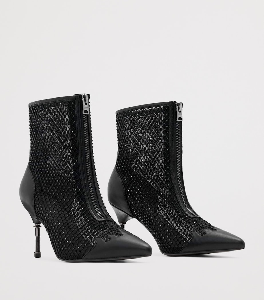 Mesh Natasha Heeled Boots 88 BLACK Image 2