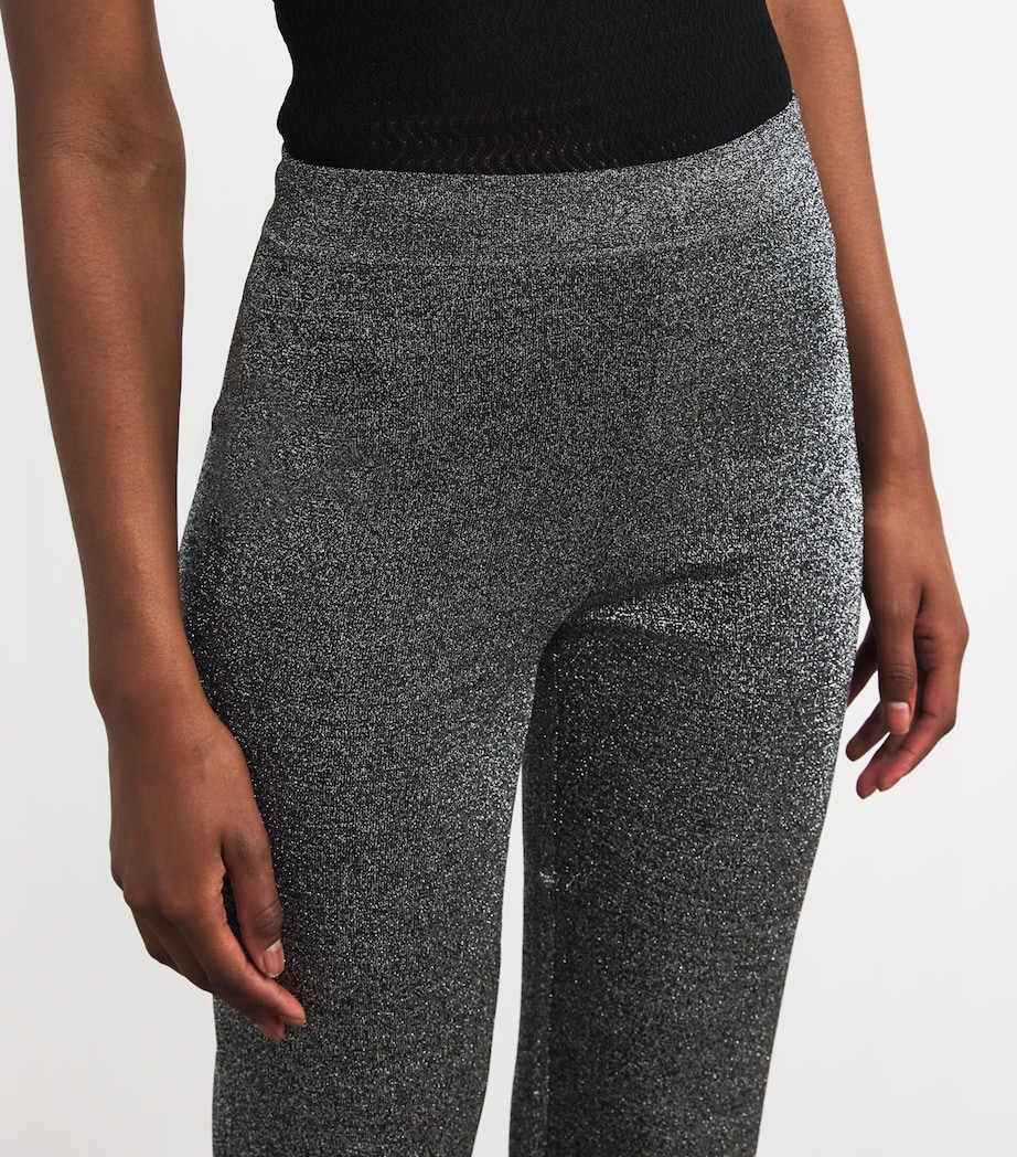 Metallic Flared Trousers L905D SILVER TONES Image 6