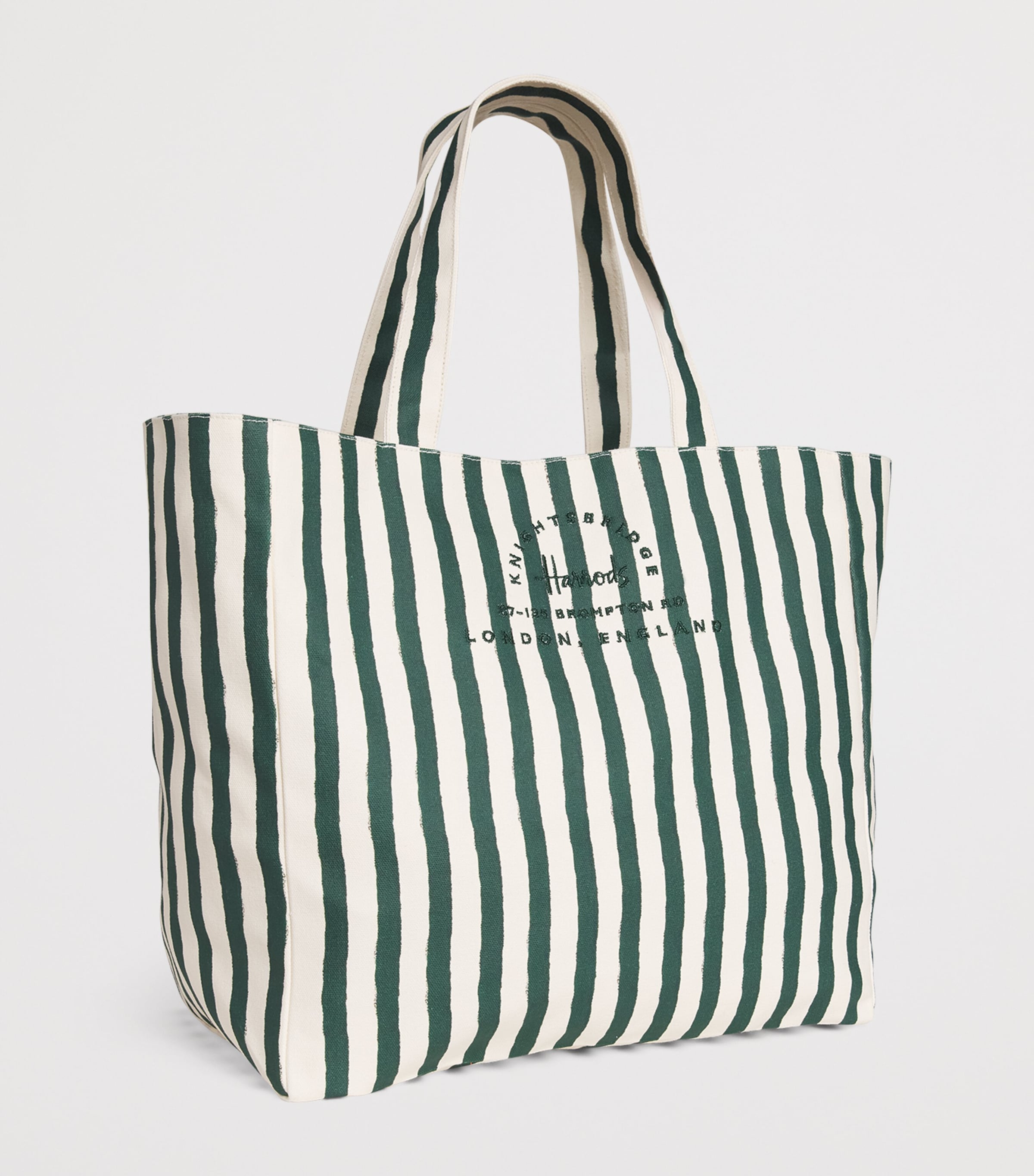 Harrods Cotton Canvas Caviar Tote Bag Neutral Image 2