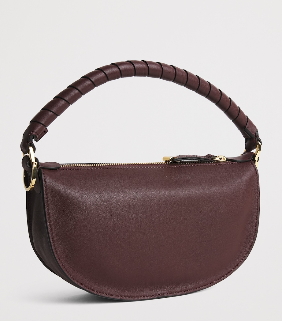 Chloé Mini Leather Marcie Shoulder Bag Dark Velvet Image 2