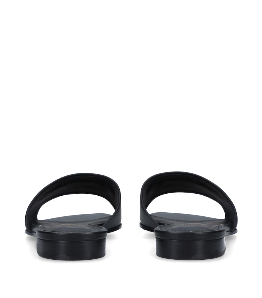 Salvatore Ferragamo Leather Rhodes Sandals Black Image 2