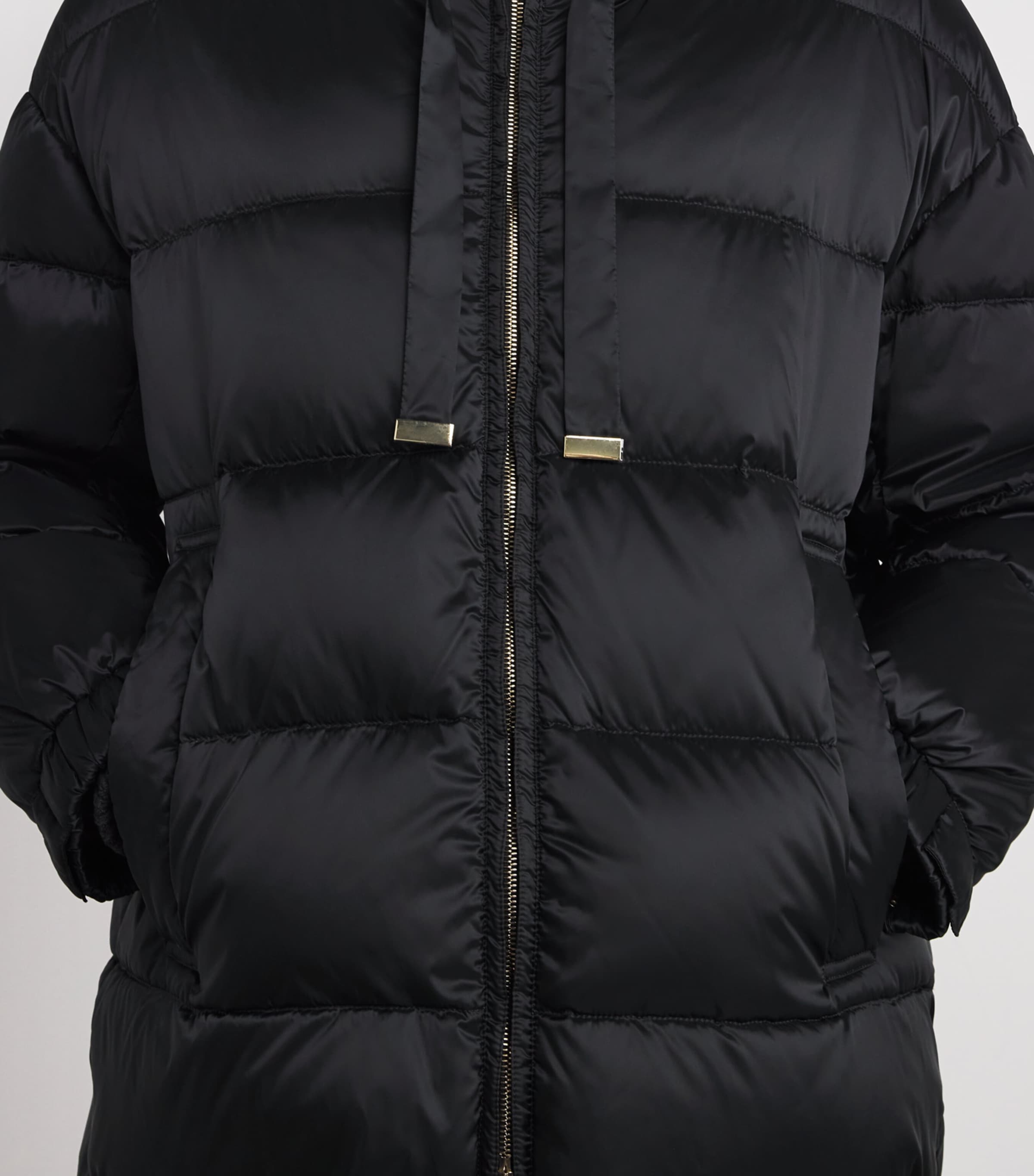 Water-Repellent Down Puffer Jacket BLACK Image 6