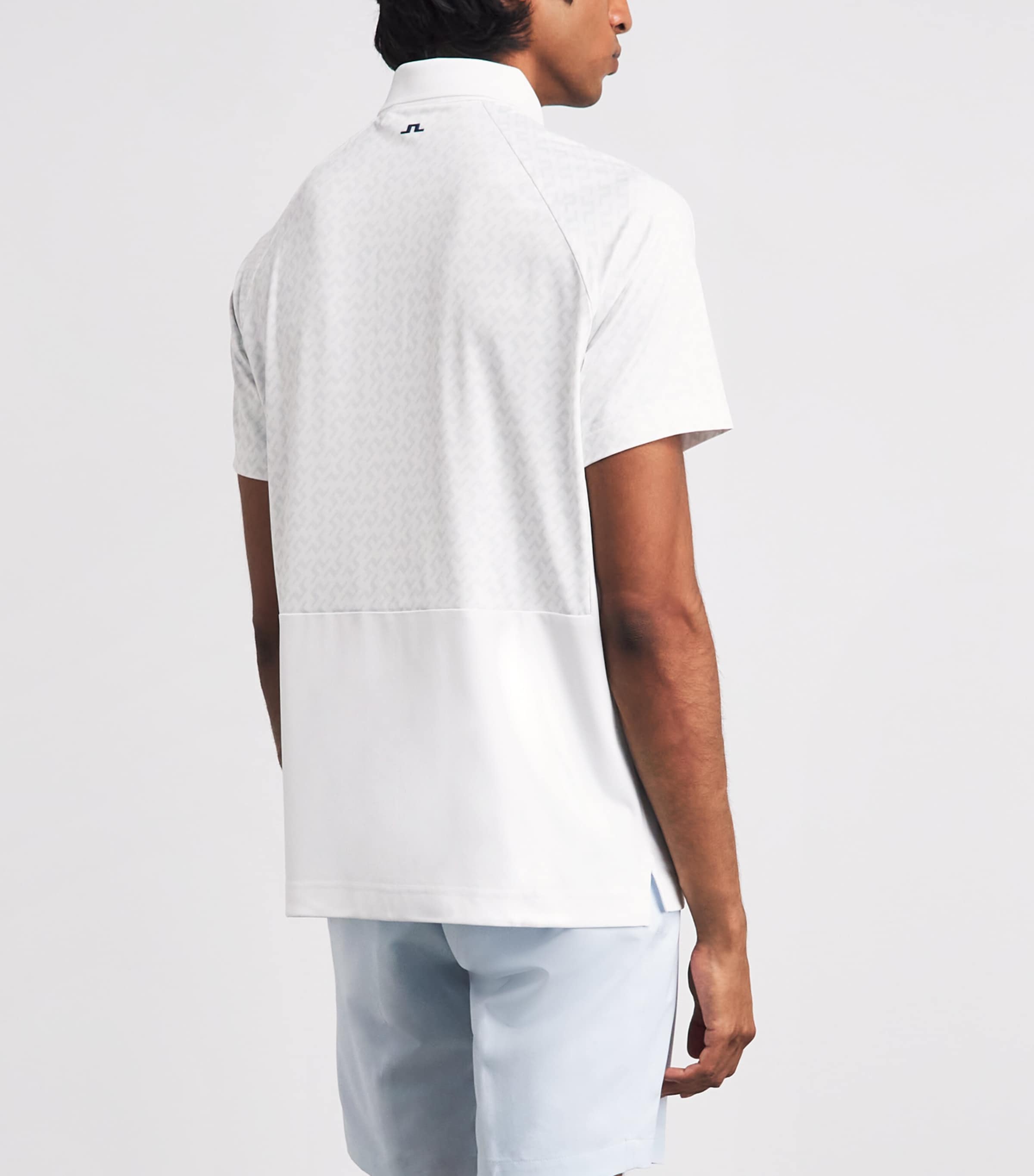 J Lindeberg Mens Technical Tucker Polo Shirt Tonal White Image 5