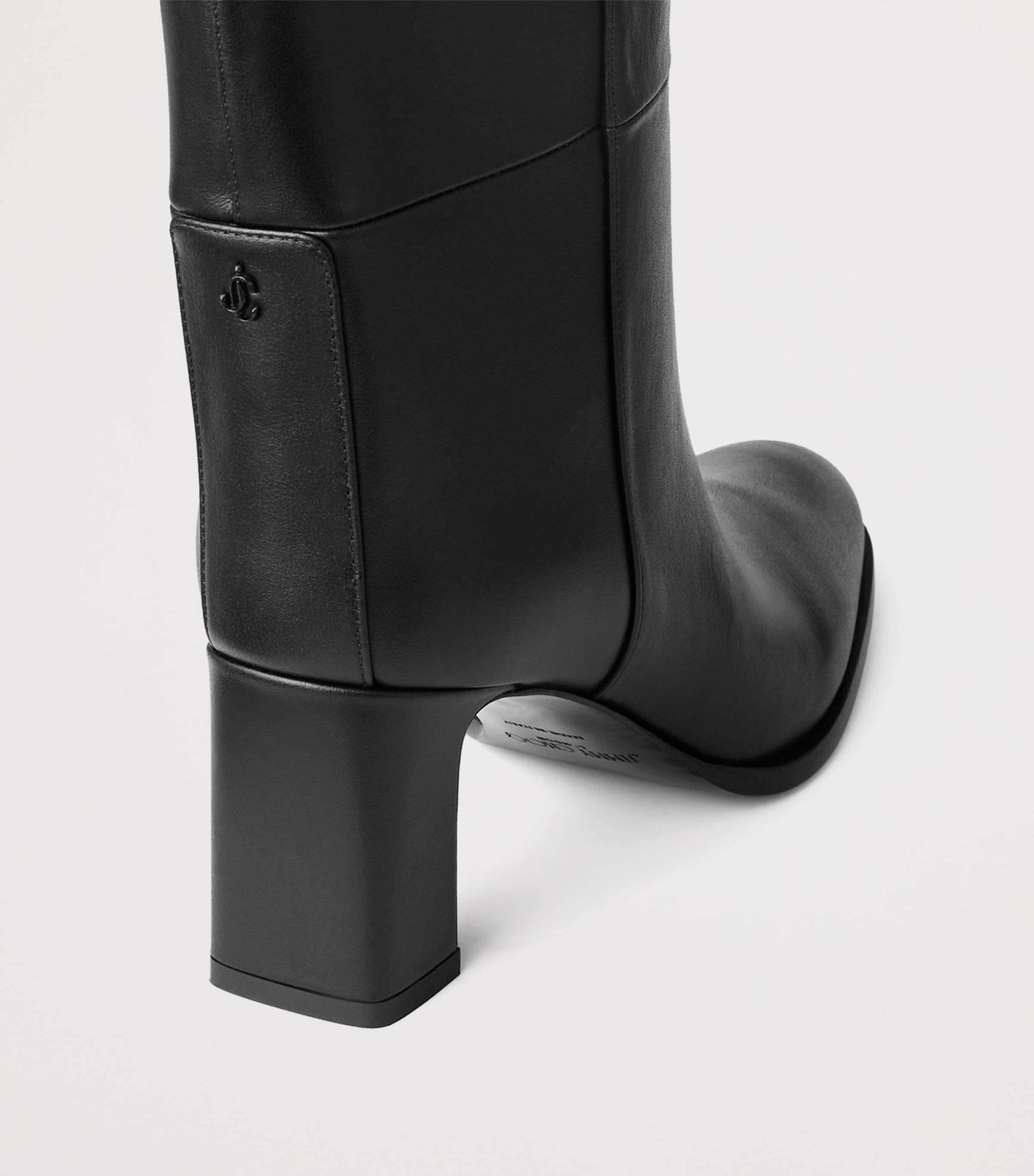 Jimmy Choo Black Caly 65 Leather Knee-High Boots | Harrods US