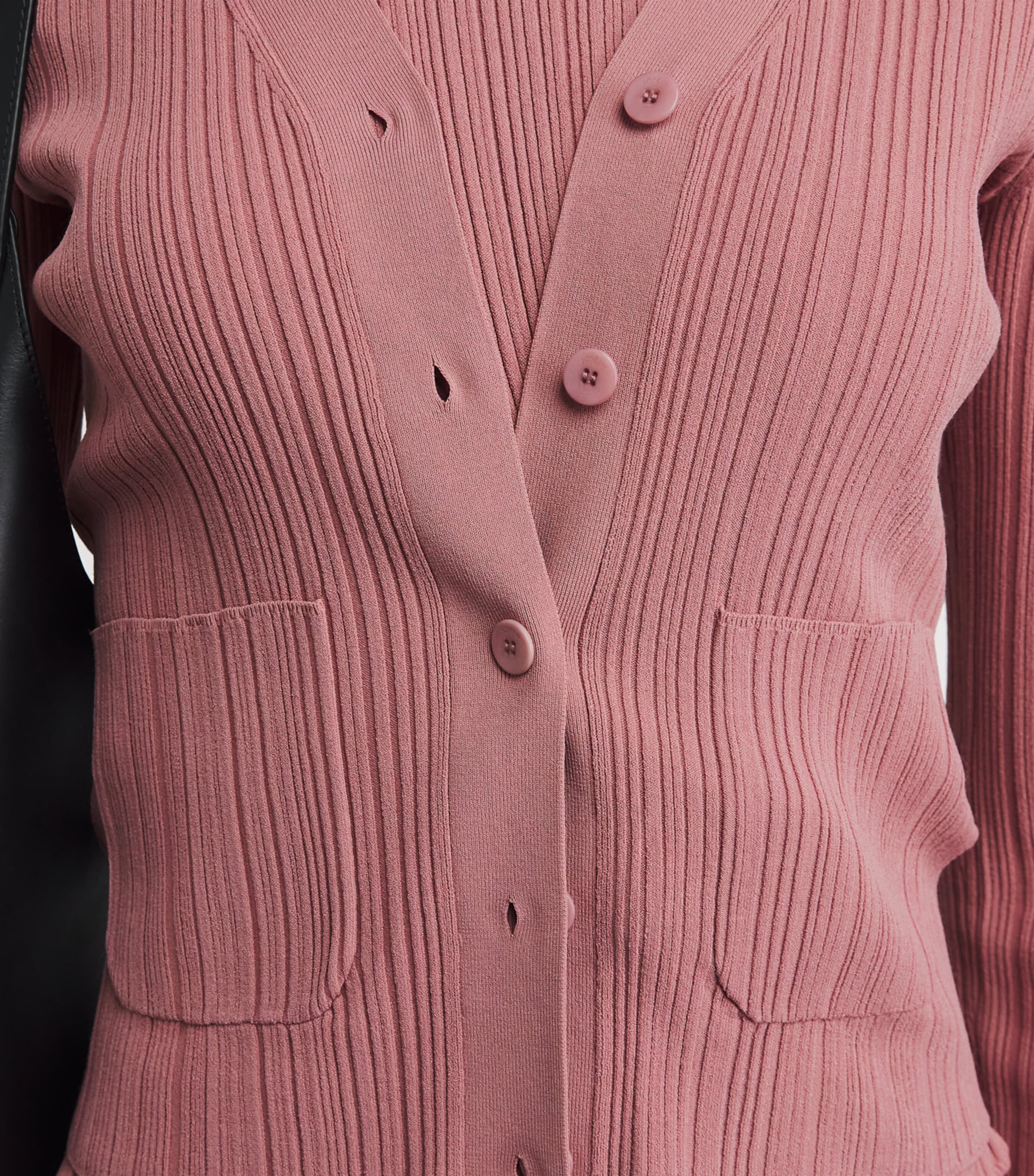 Joseph Womens Plissé Sinai Cardigan Musk Image 3