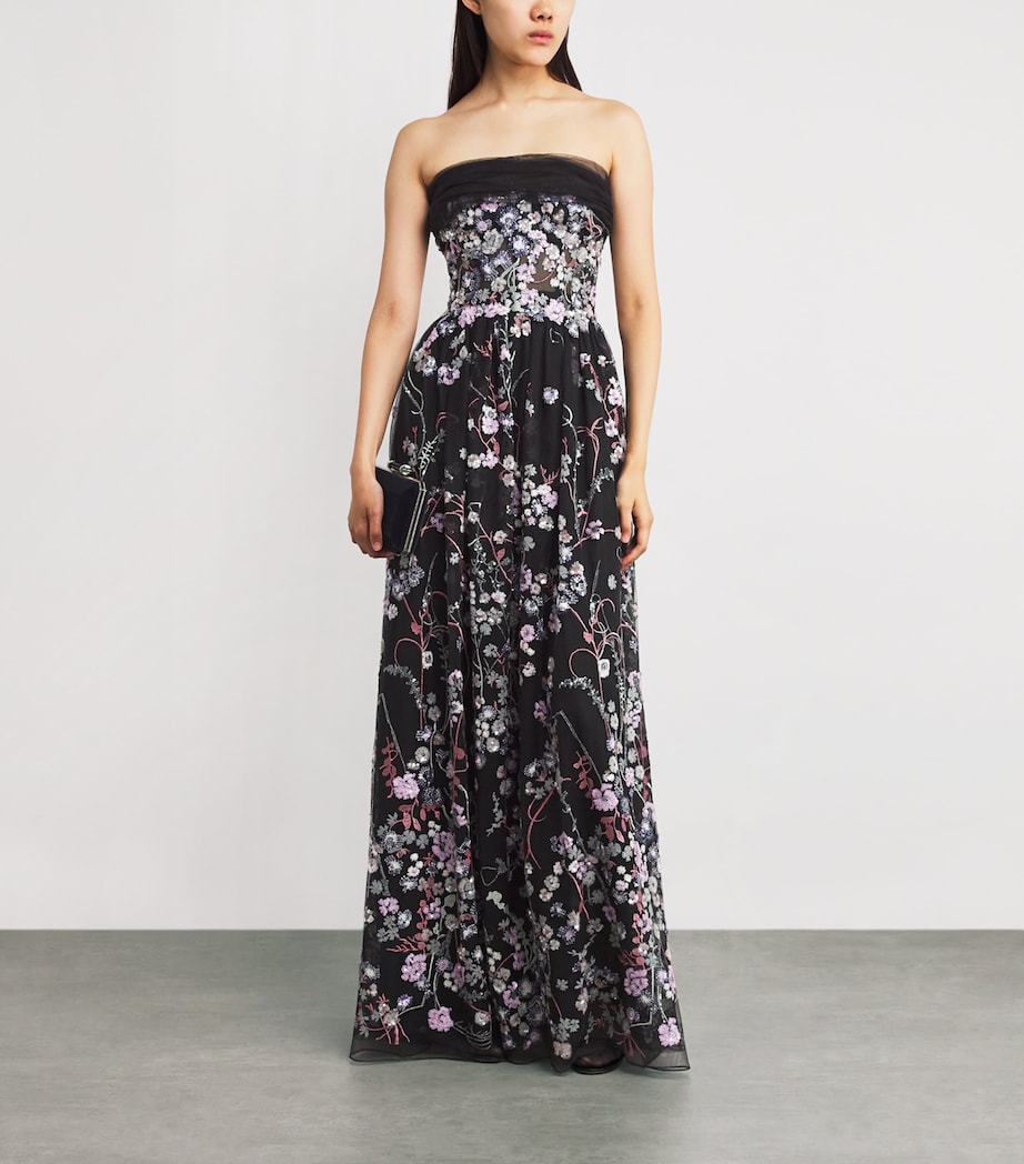 Embellished Off-The-Shoulder Gown SN0000 SNOWY BLK/MU Image 2