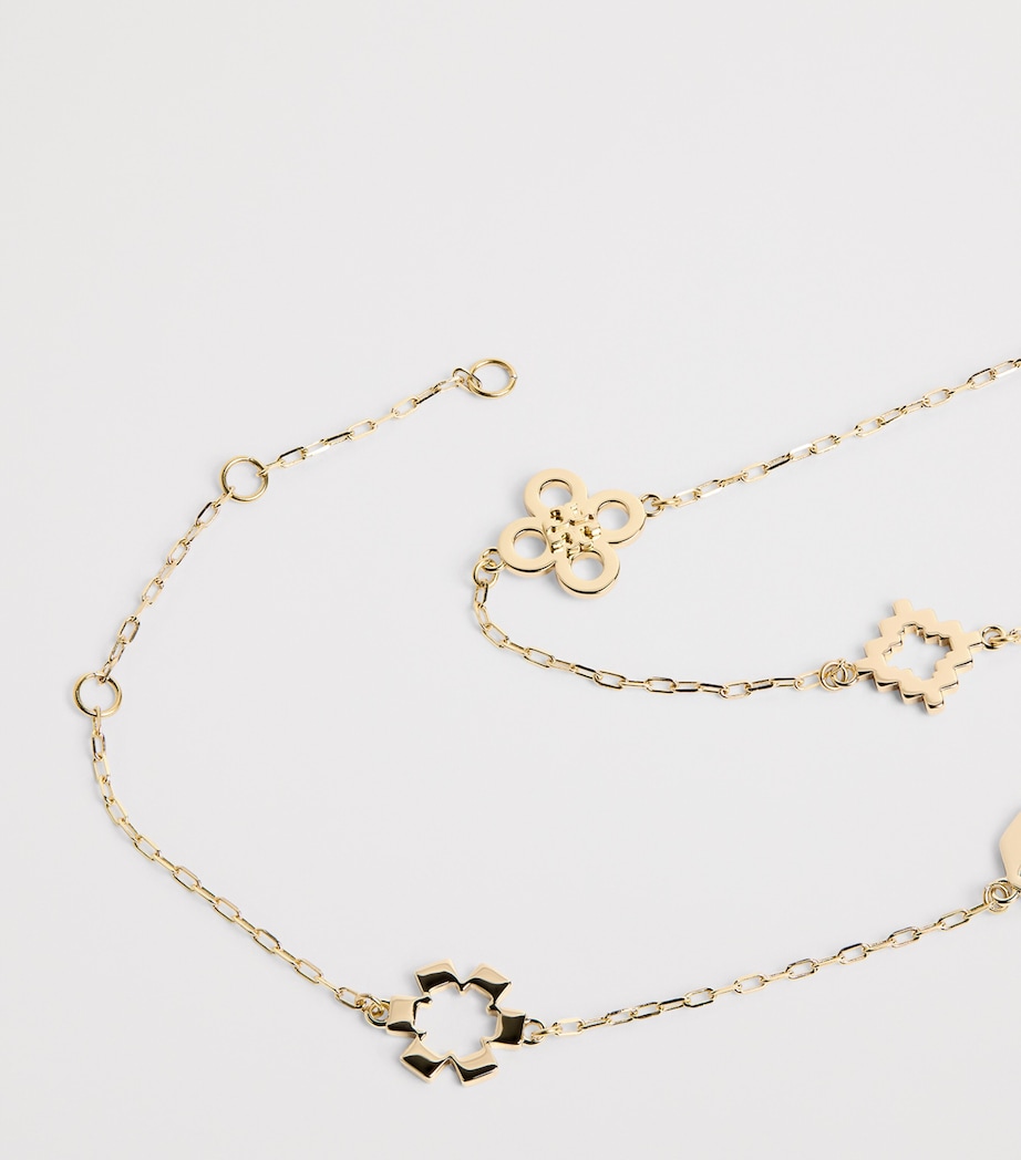 Gold-Plated Forget Me Not Necklace TORY GOLD Image 4