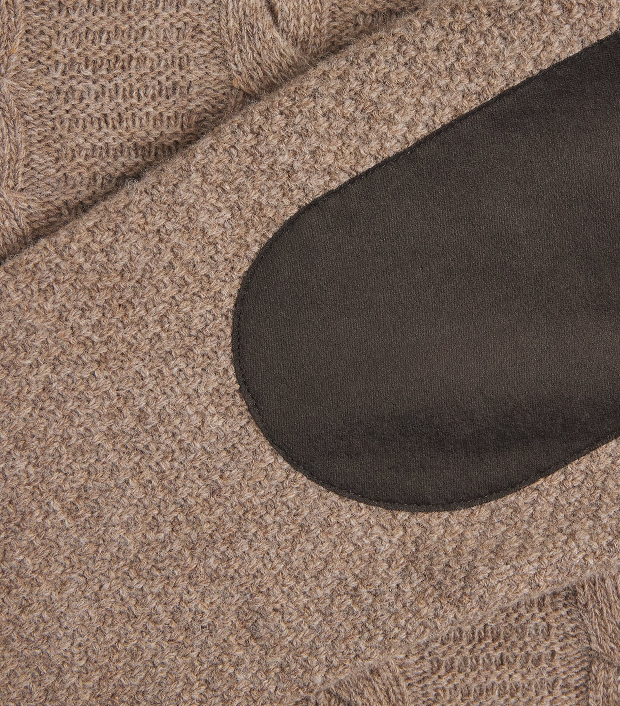 Barbour Mens Wool Staplecross Rollneck Sweater Stone Image 6