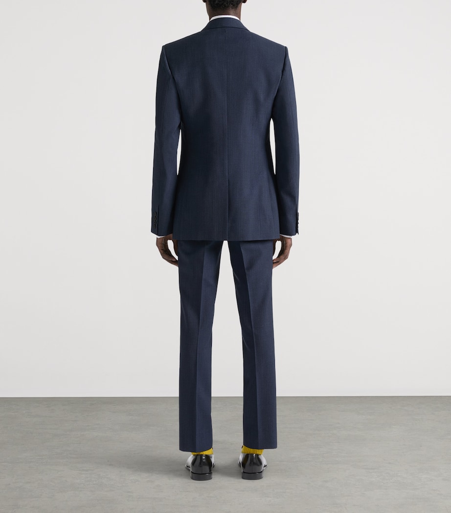 Wool Single-Breasted Blazer DARK BLUE Image 3