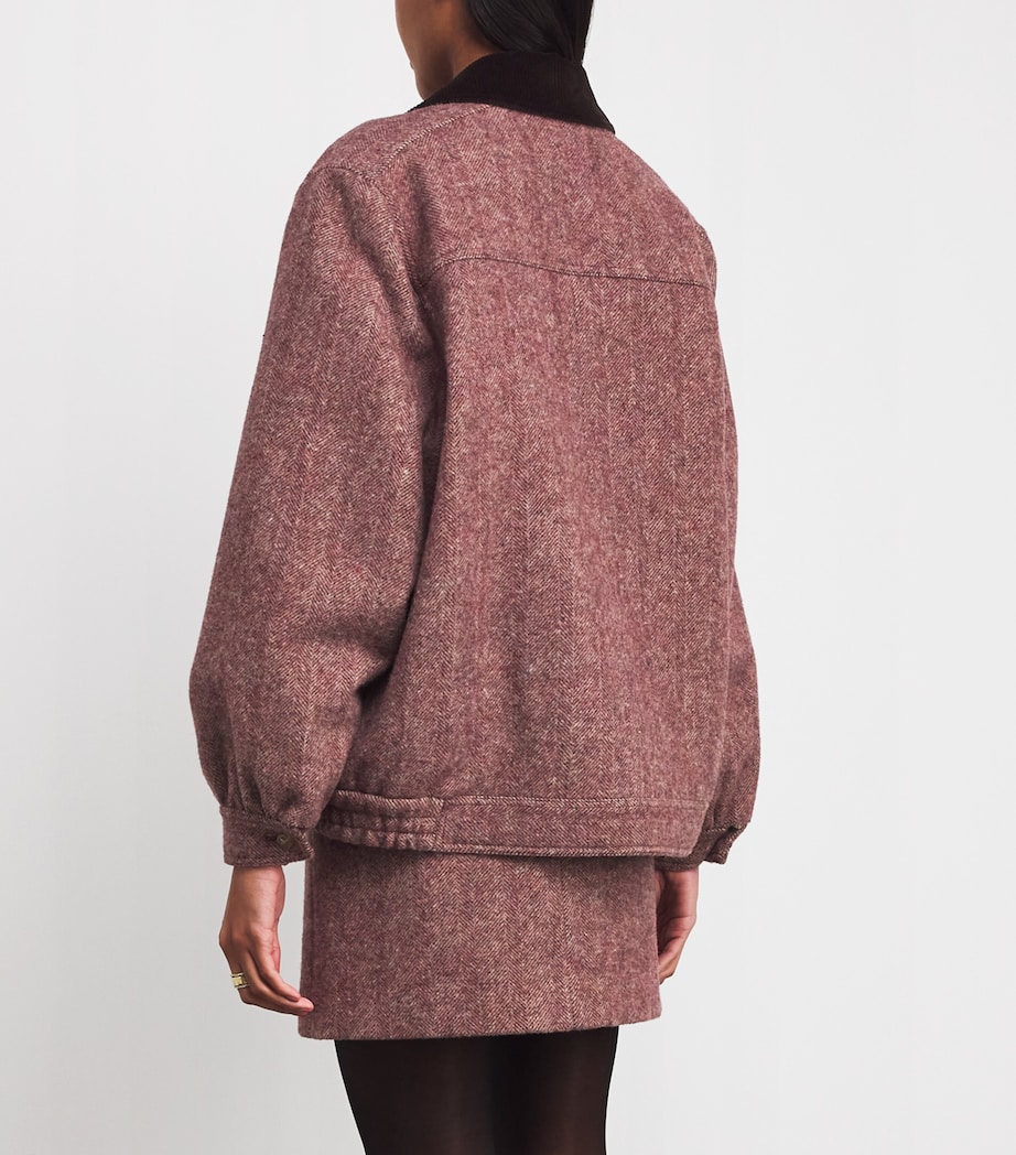 Virgin Wool Cleo Bomber Jacket PJ01 EARTH PINK Image 4