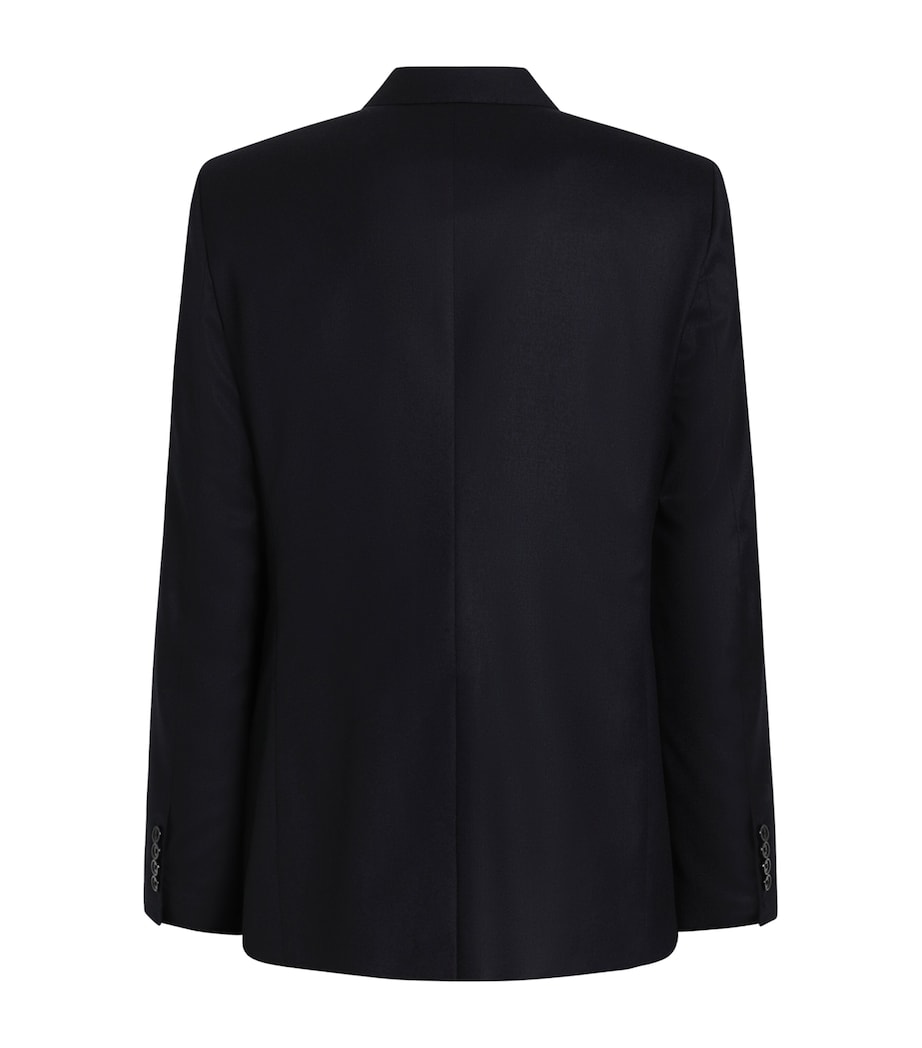 Dolce&Gabbana Mens Virgin Wool Double-Breasted Blazer Blue Image 2