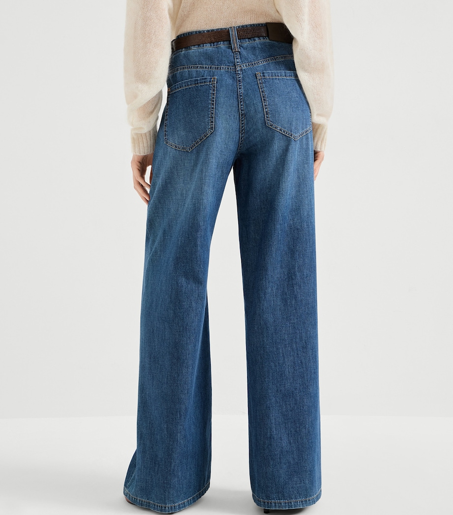 Brunello Cucinelli Womens Monili-Embellished Straight Jeans Image 5
