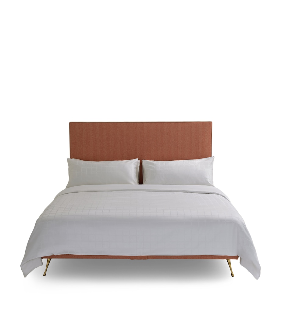 Trellis Super King Duvet Cover Set (260cm x 220cm) WHITE Image 1