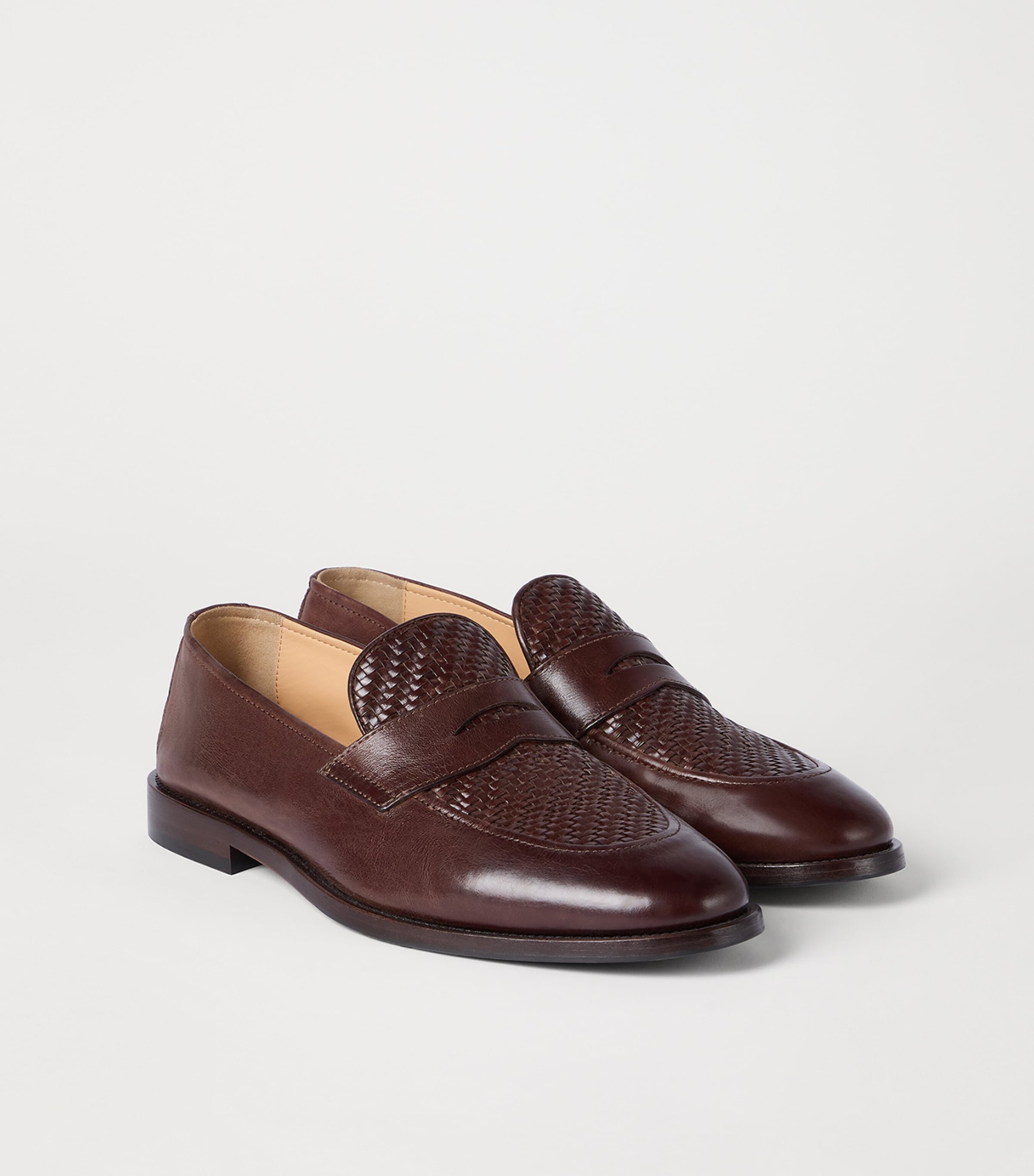 Leather Woven Loafers C8876 Image 3