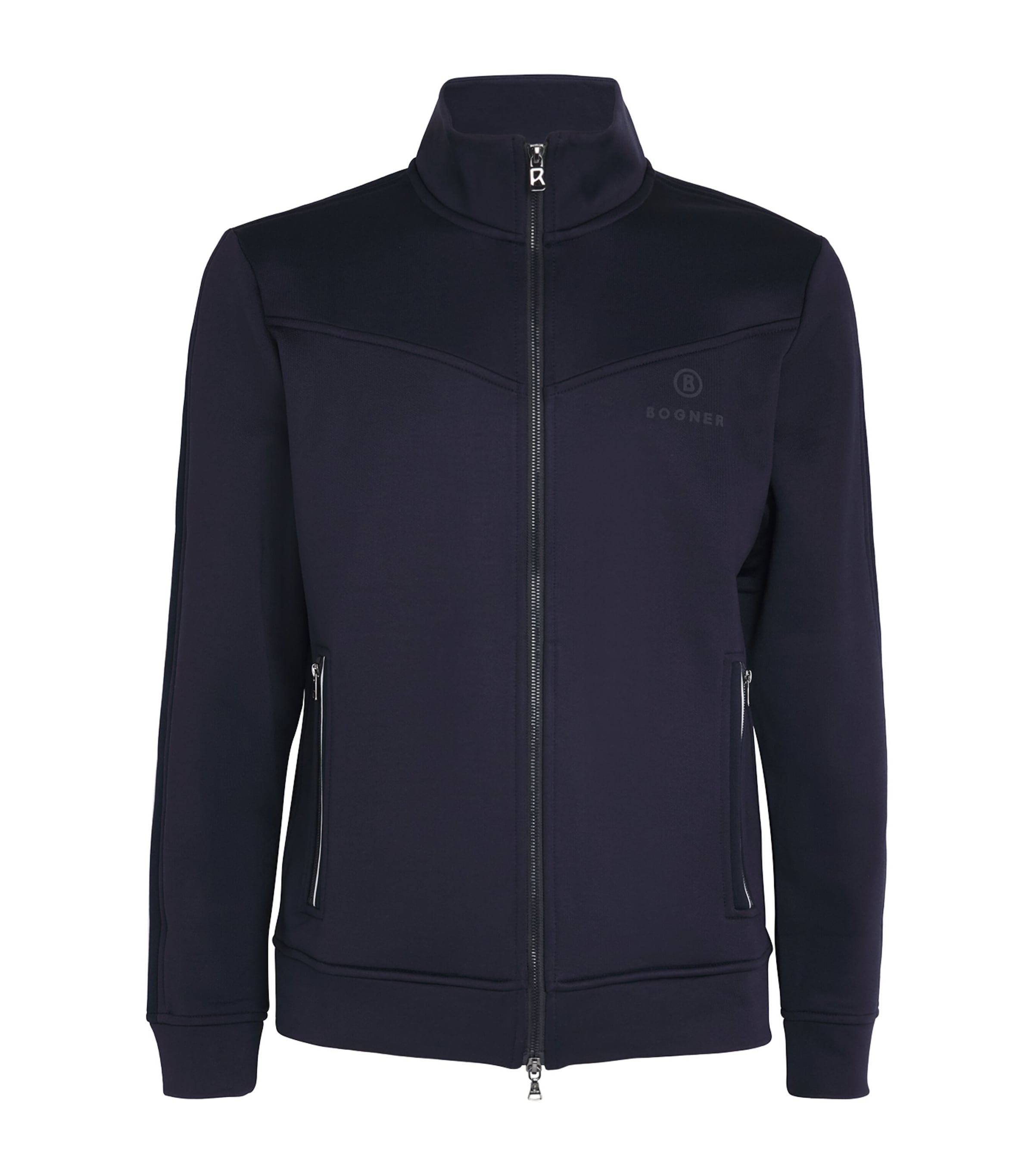 Bogner Jersey Zip-up Zanto Jacket In Navy