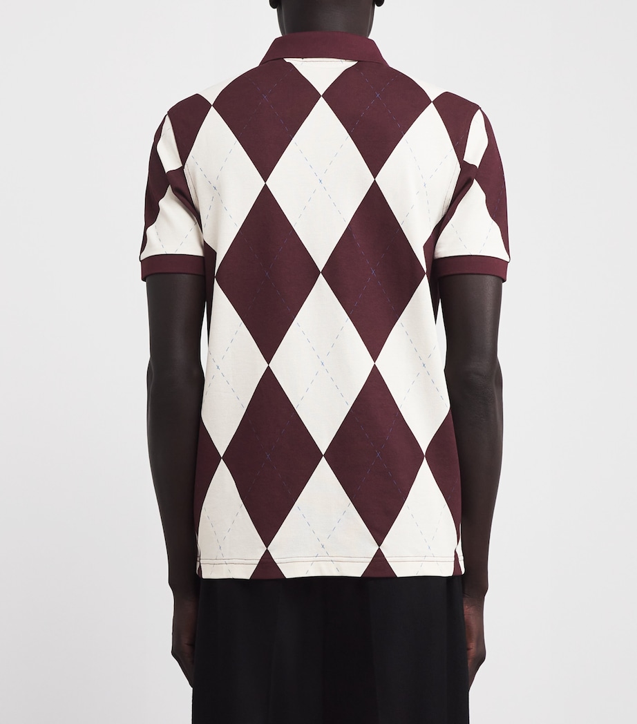Cotton Argyle Polo 560-ECRU Image 4