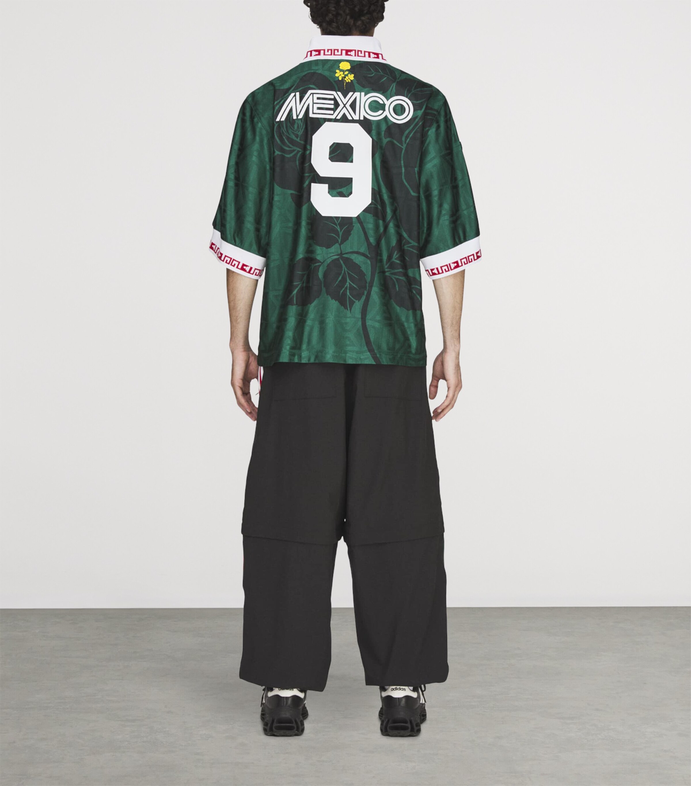 Willy Chavarria Mens x adidas Originals Mexico T-Shirt Collegiate Green Image 4