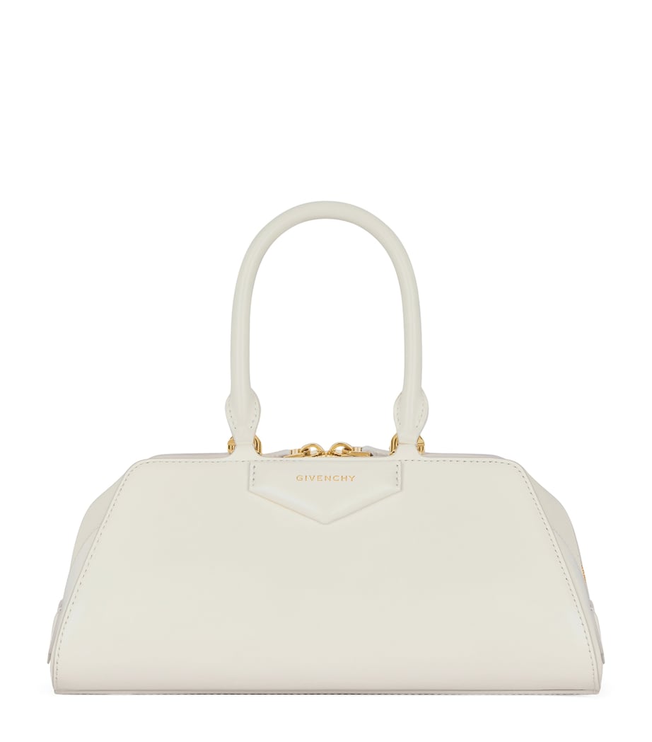Small Leather Antigona Cube East-West Top-Handle Bag IVORY Image 1