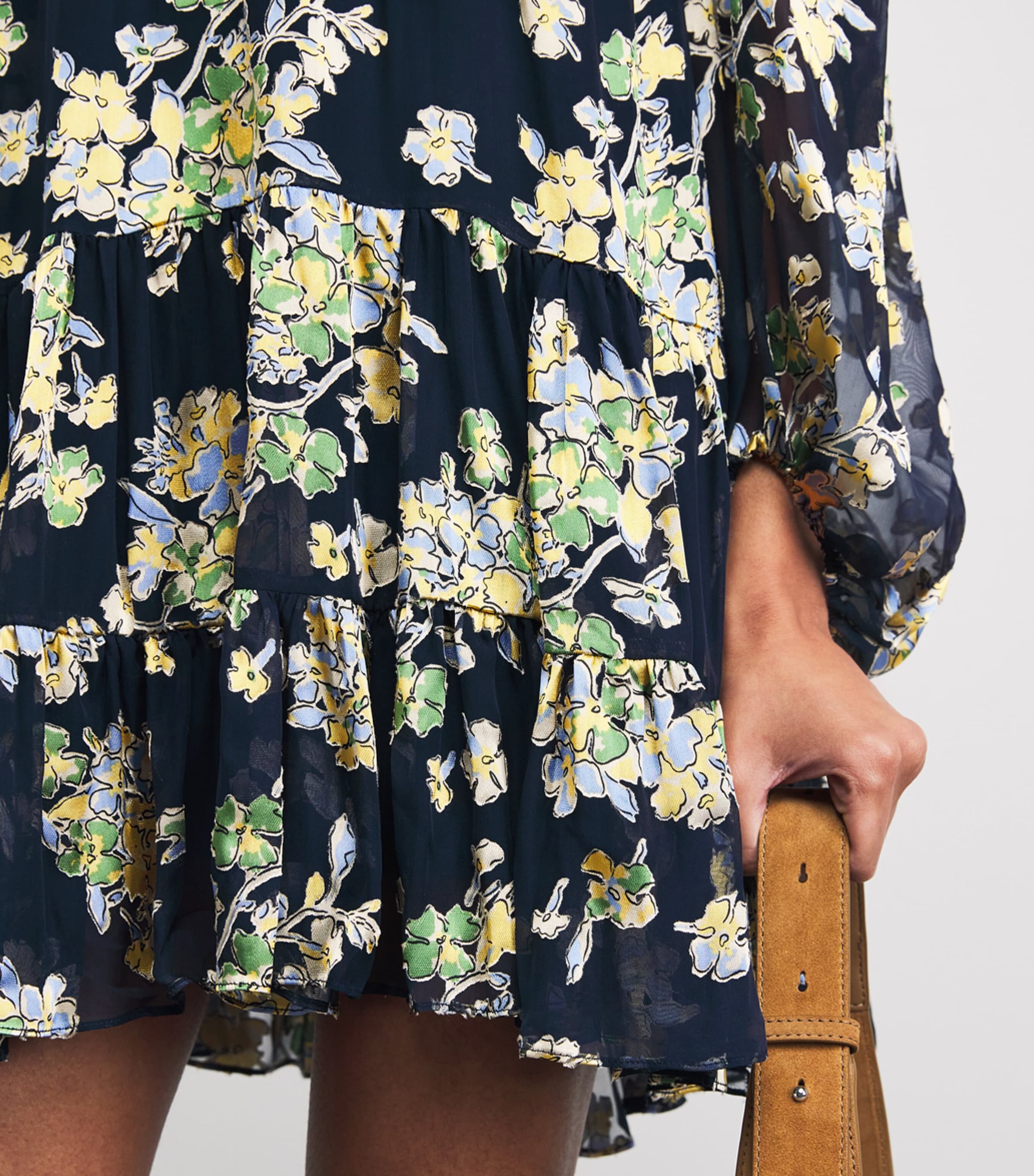 Anaya Mini Dress BOUQUET DEVORE NAVY Image 6