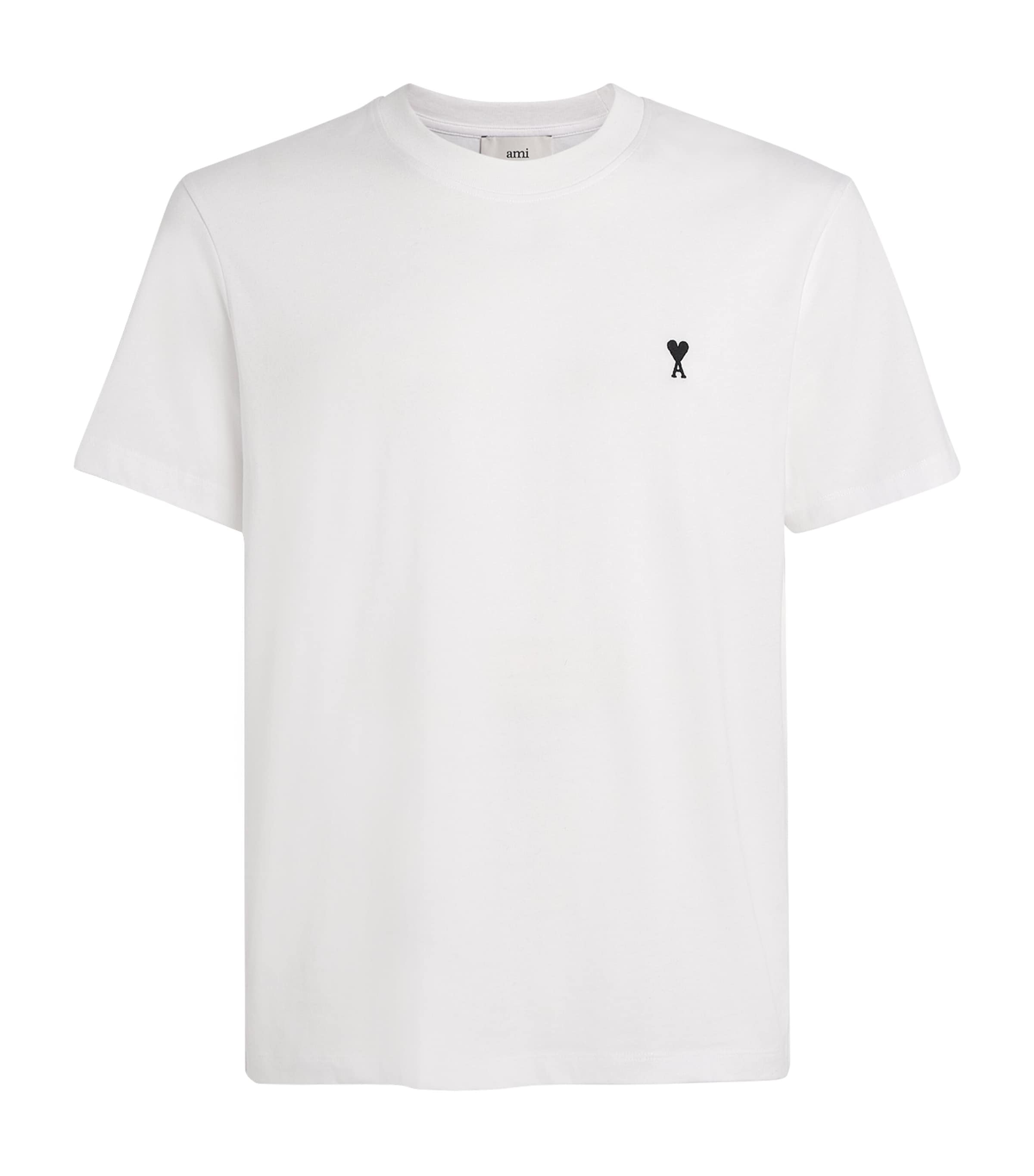 Cotton Embroidered Ami De Coeur T-Shirt 100 - BLANC Image 1