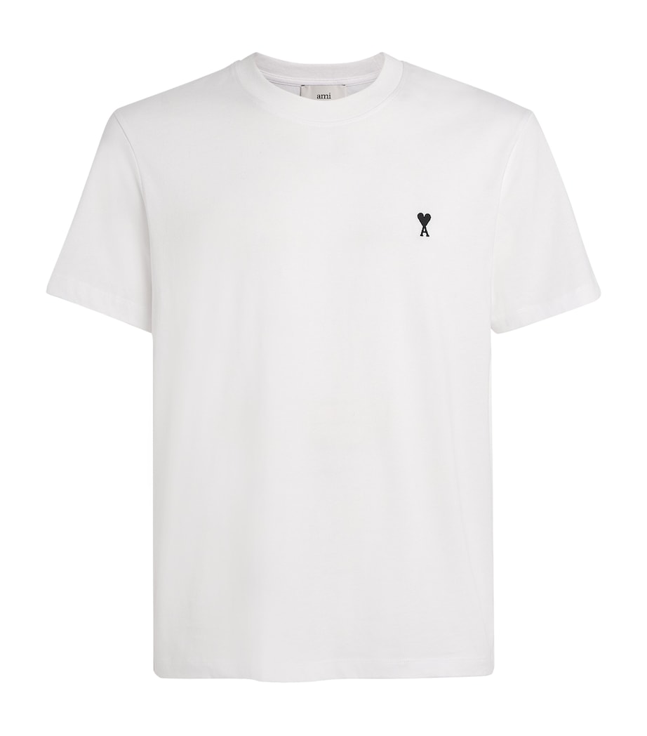 Cotton Embroidered Ami De Coeur T-Shirt 100 - BLANC Image 1