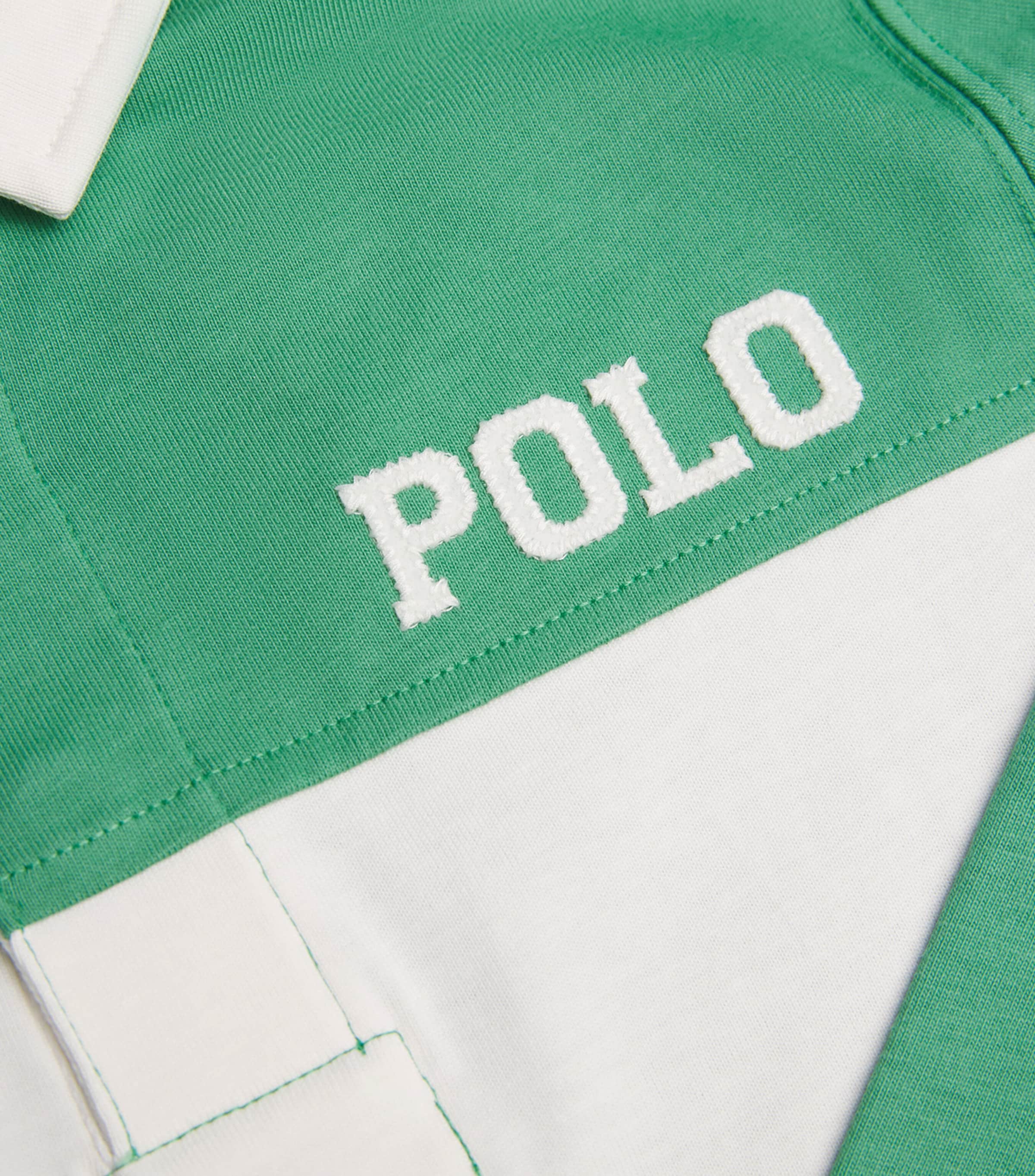 Ralph Lauren Kids Cotton Logo Rugby Shirt (6-14 Years) Raft Green Image 3