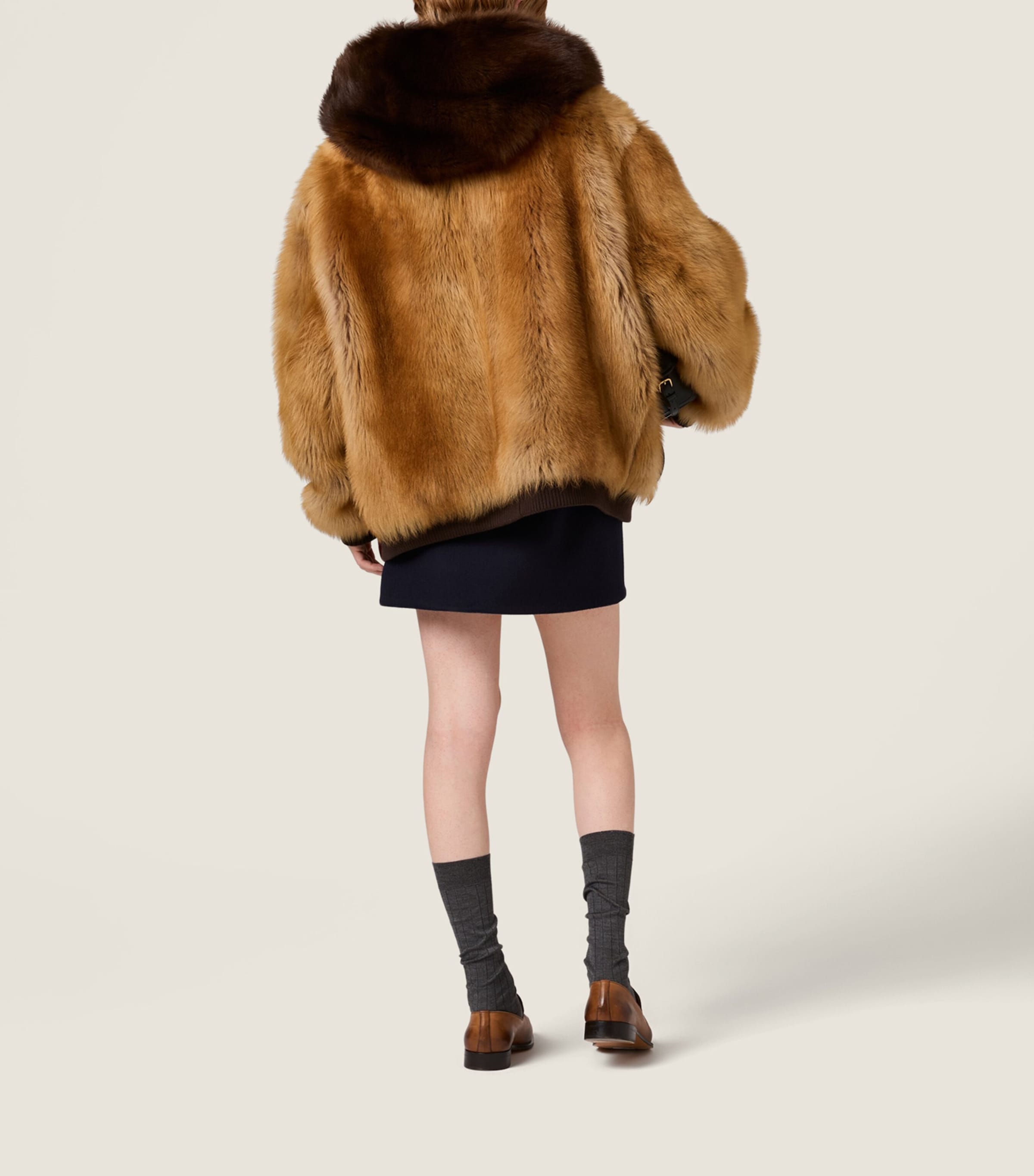 Miu Miu Womens Shearling Blouson Jacket Image 3