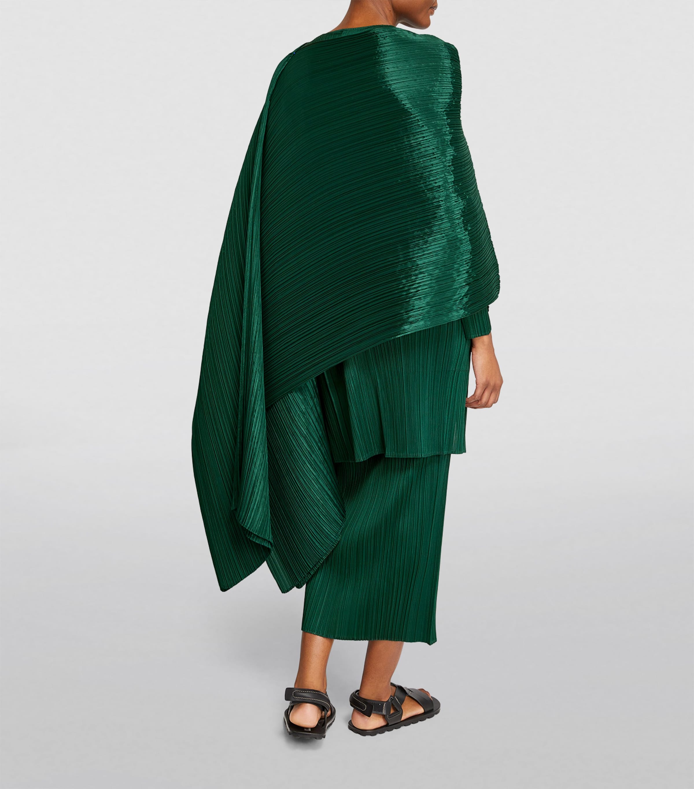Pleats Please Issey Miyake Green Basics Madame-T Stole | Harrods