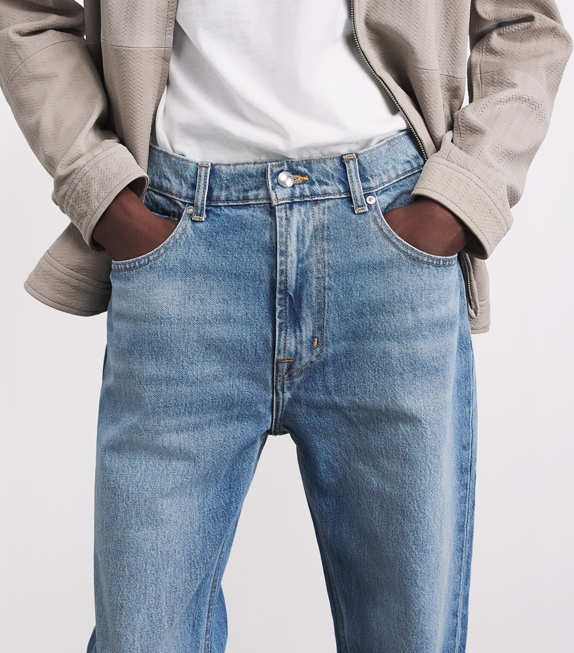 7 For All Mankind Mens Easy Straight Jeans Mason Image 3