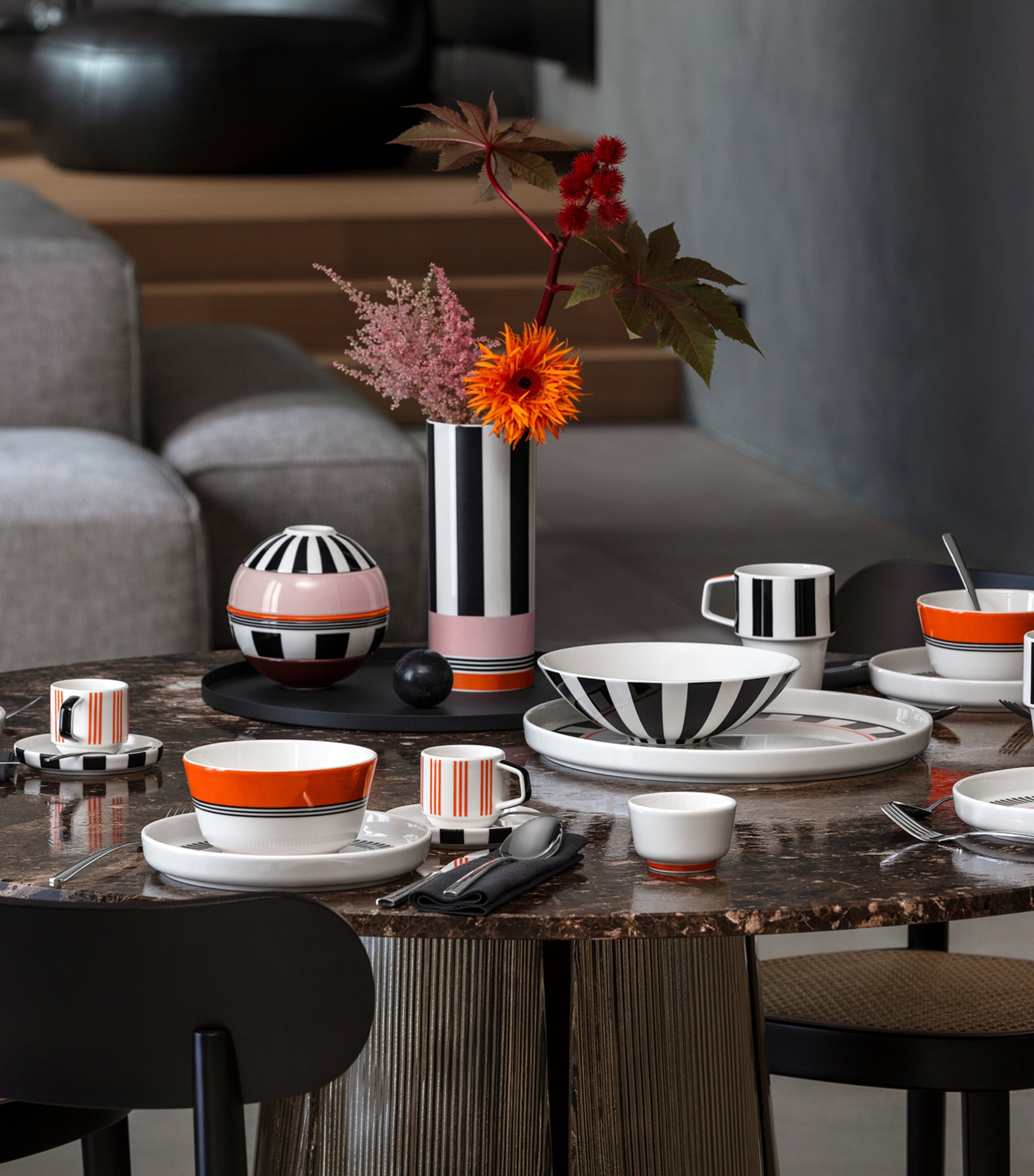 Porcelain Memphis Espresso Cup and Saucer WHITE Image 3