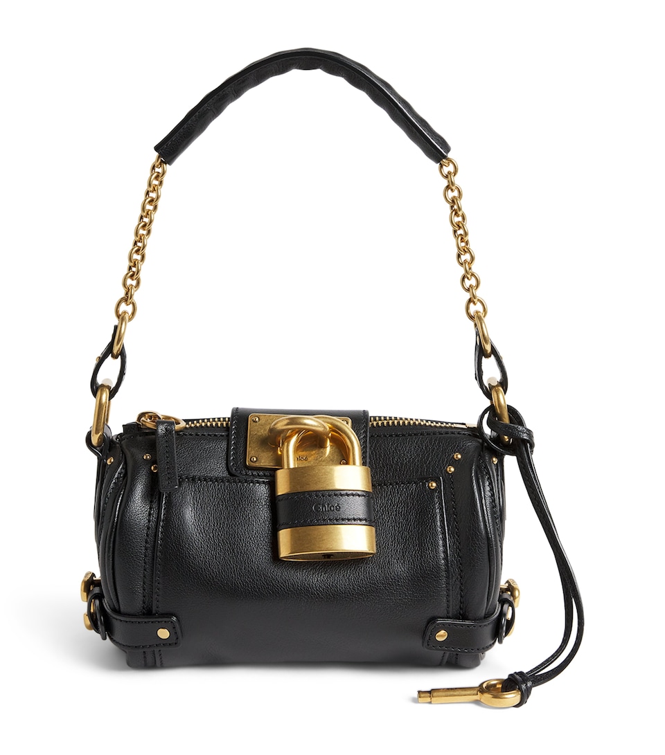 Chloé Small Leather Paddington Shoulder Bag Black