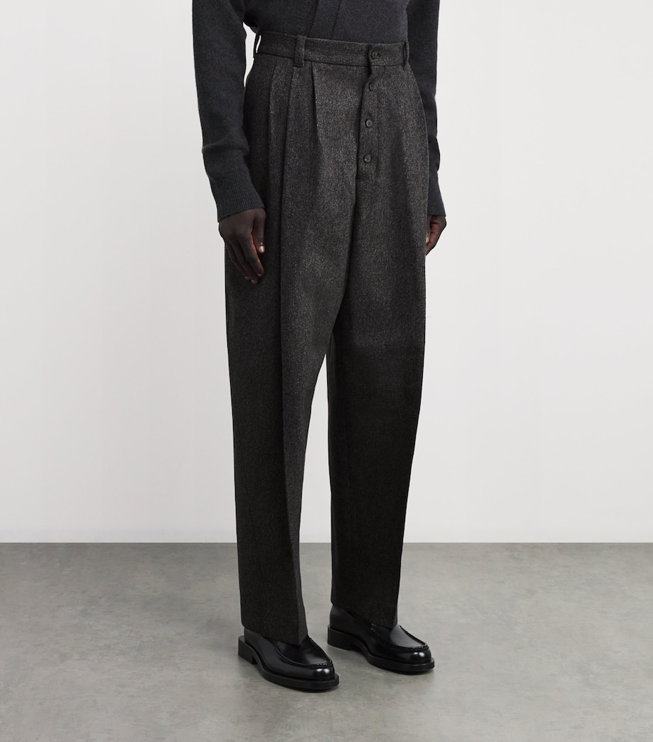 Wool-Blend Fernando Trousers 970-DARK GREY Image 3