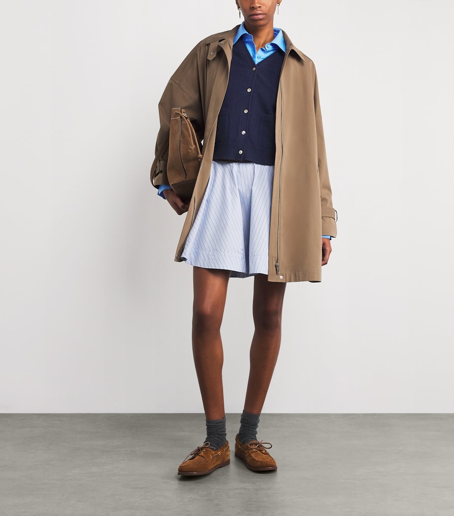 Wool Shirt-Style Cardigan NAVY Image 2