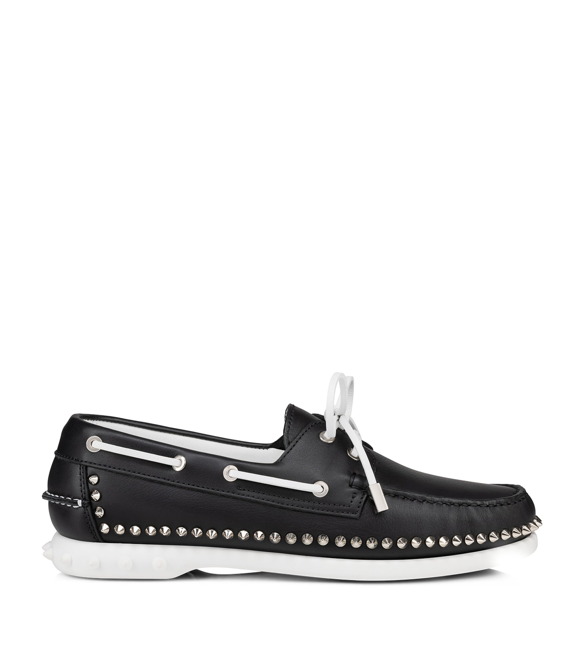 Christian Louboutin Black Leather Loafer In Black