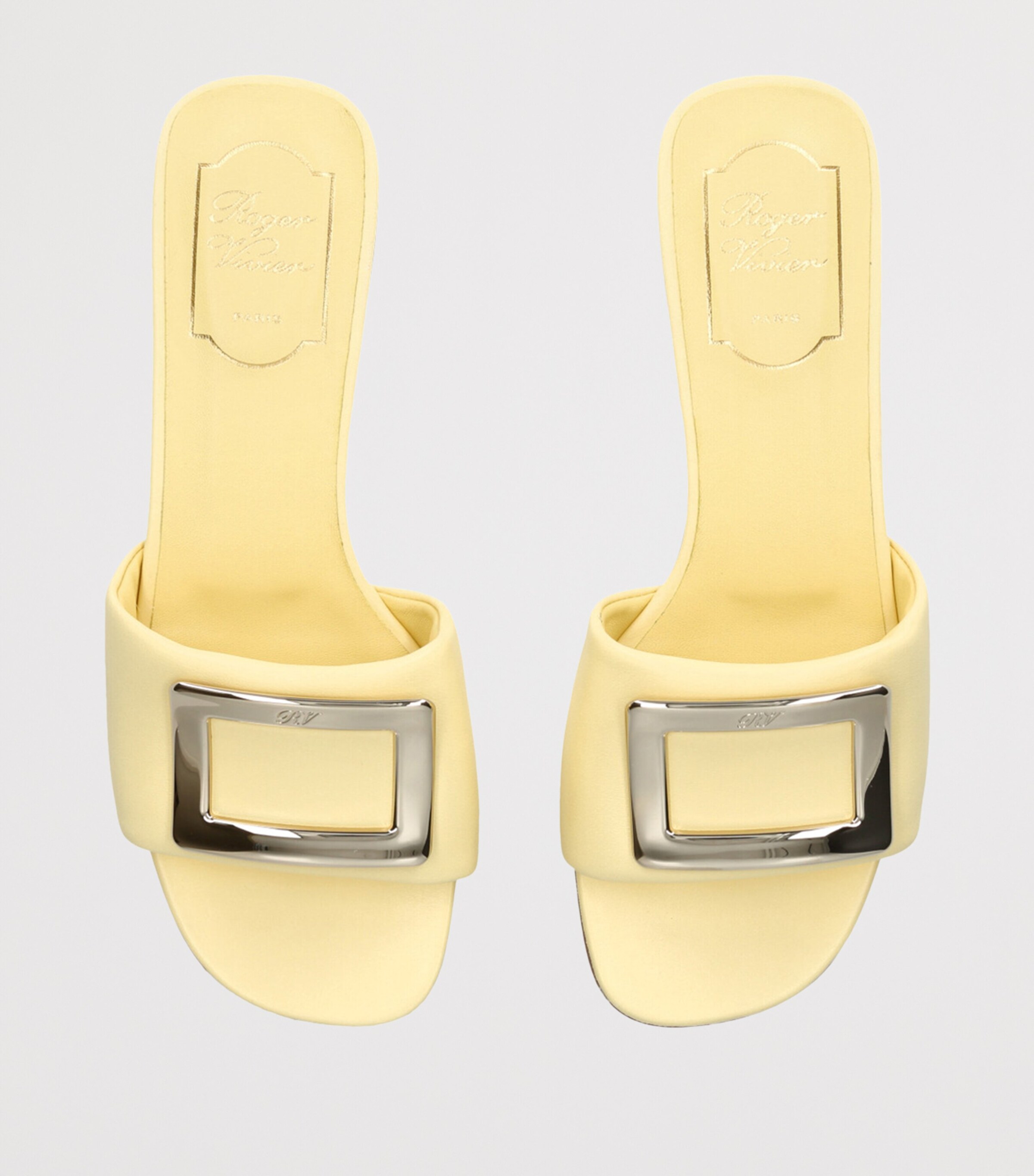 Roger Vivier Leather Belle Vivier Mules 20 Yellow Image 4