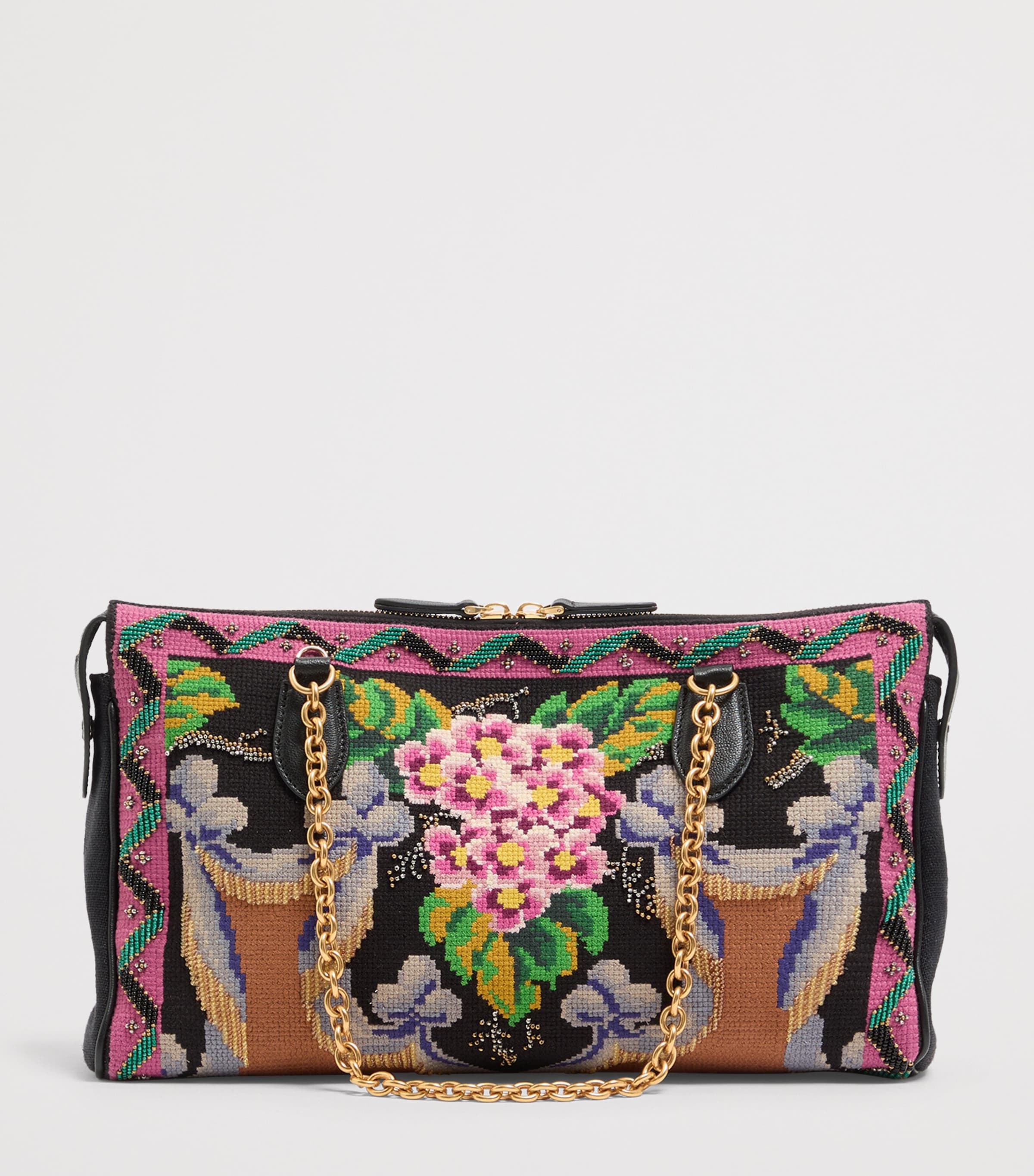 Valentino Garavani Medium Beaded Panthea Shoulder Bag Image 4