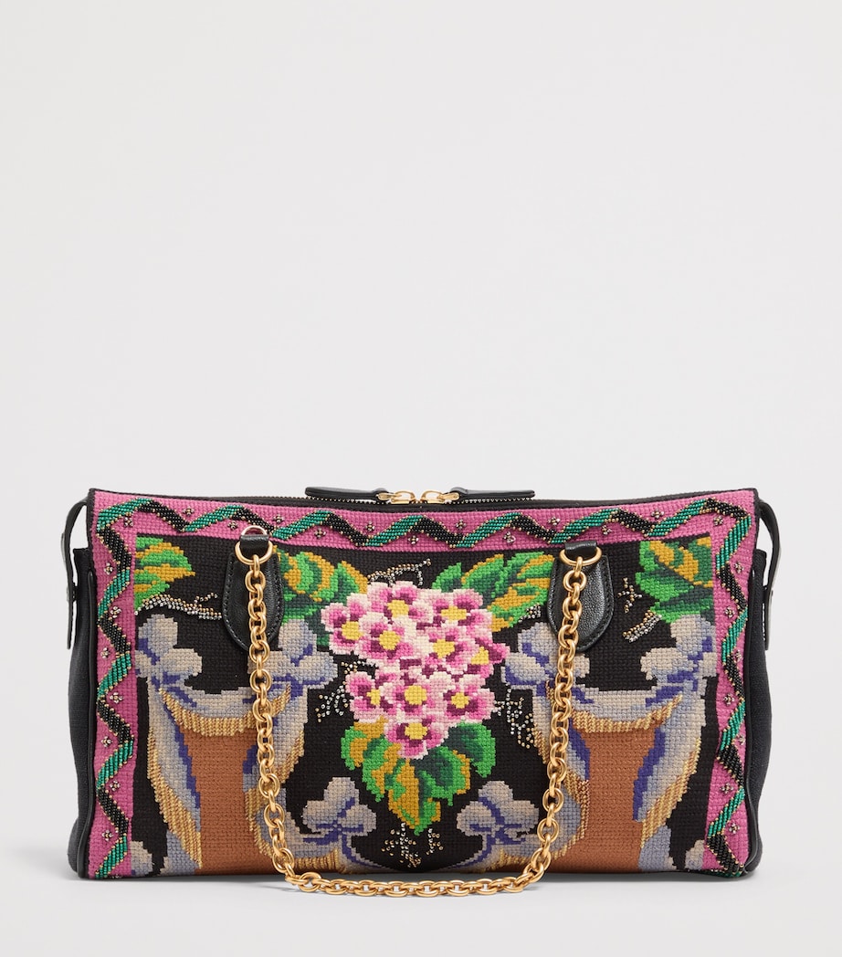 Valentino Garavani Medium Beaded Panthea Shoulder Bag Image 4