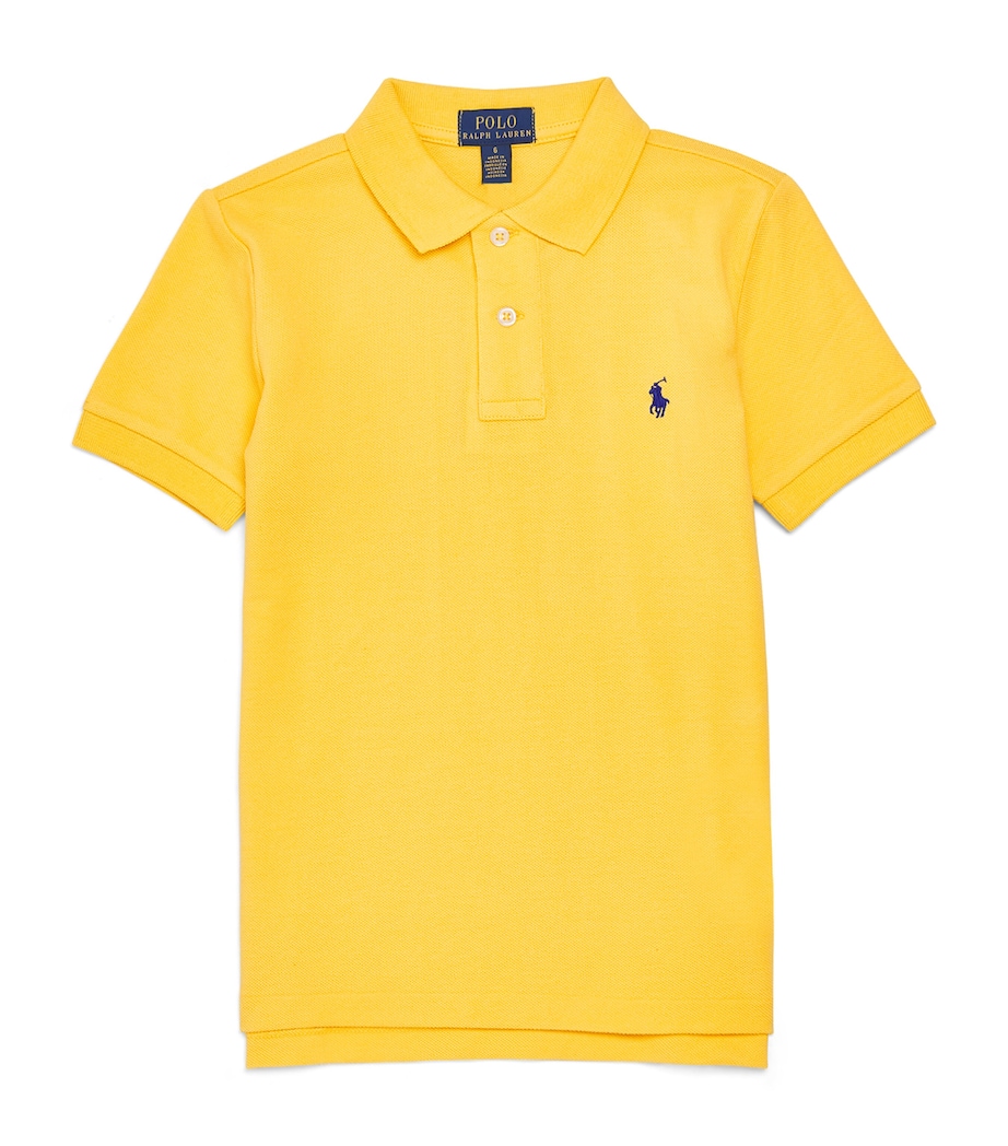 Cotton Polo Shirt (6-14 Years) YELLOW Image 1