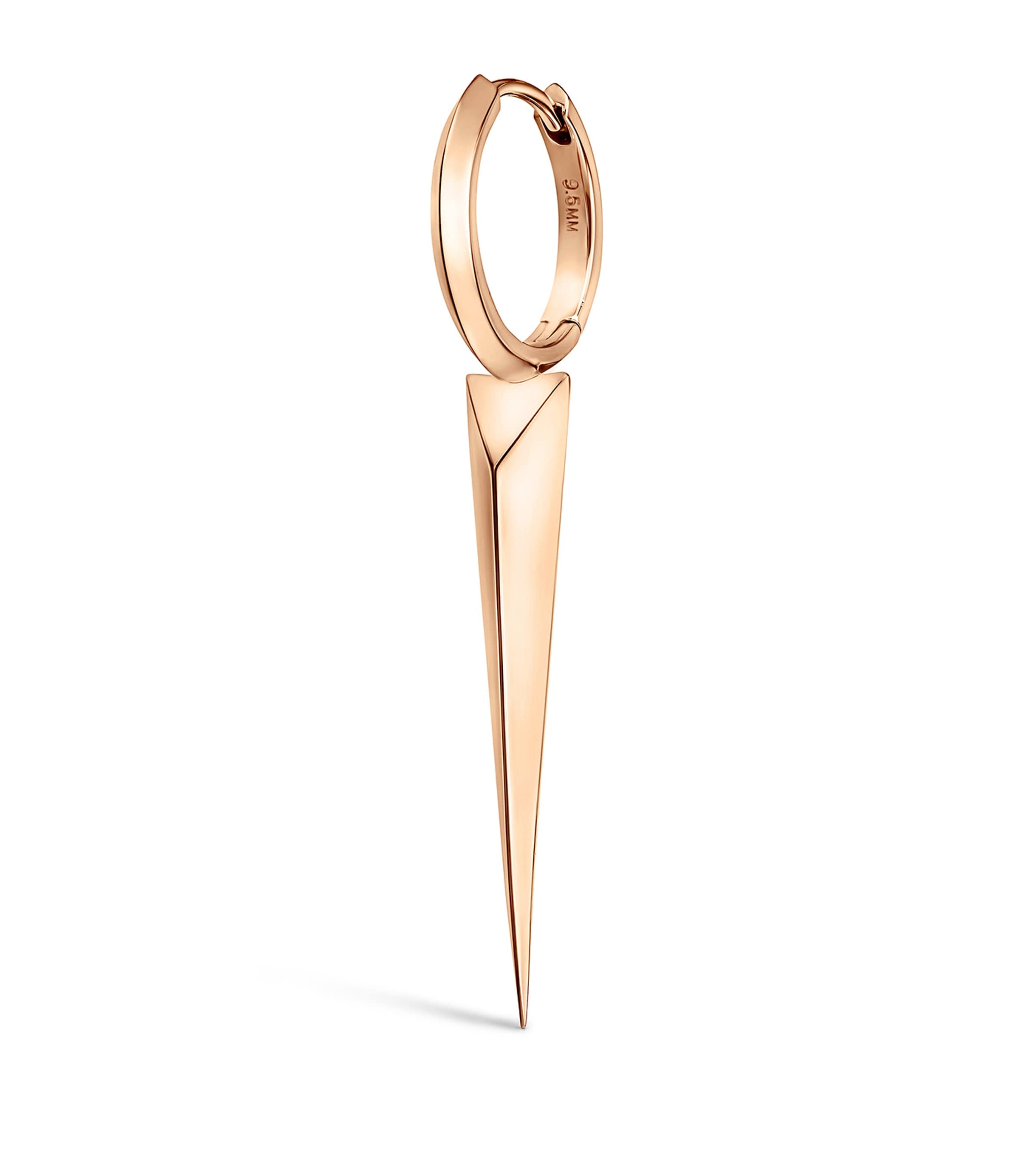 Maria Tash Rose Gold Faceted Grand Spike Hoop Earring (9.5mm) Rose Gold Image 1