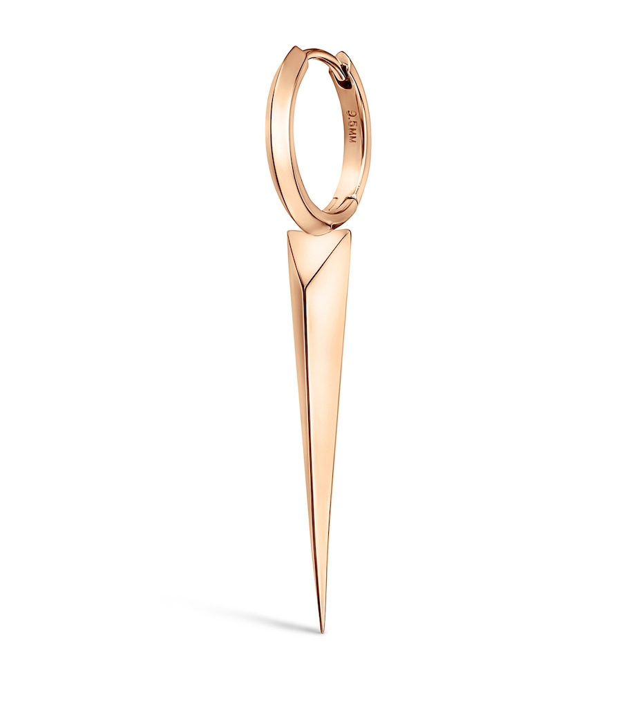 Maria Tash Rose Gold Faceted Grand Spike Hoop Earring (9.5mm) Rose Gold Image 1