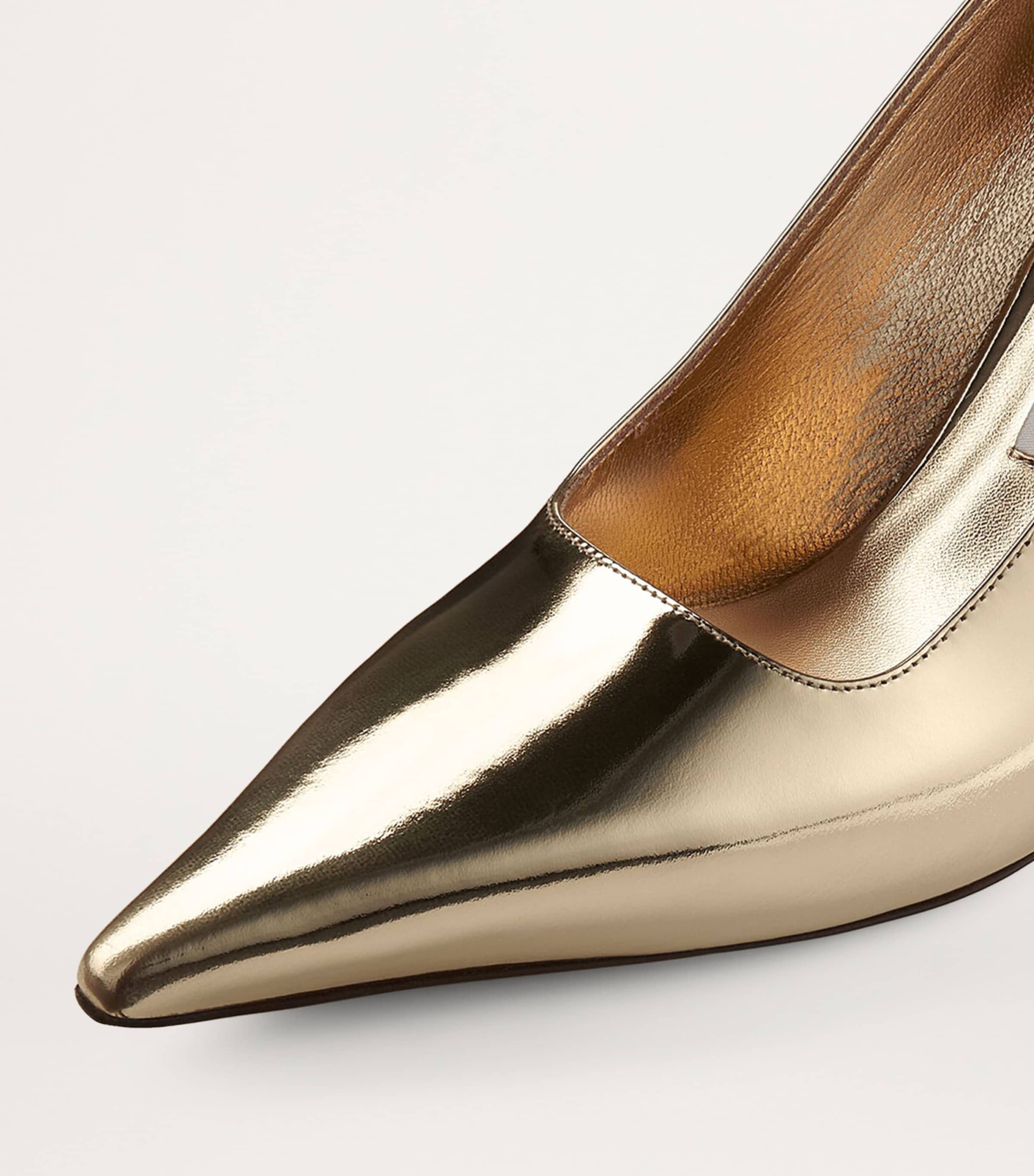 Ixia 80 Leather Pumps GOLD Image 5