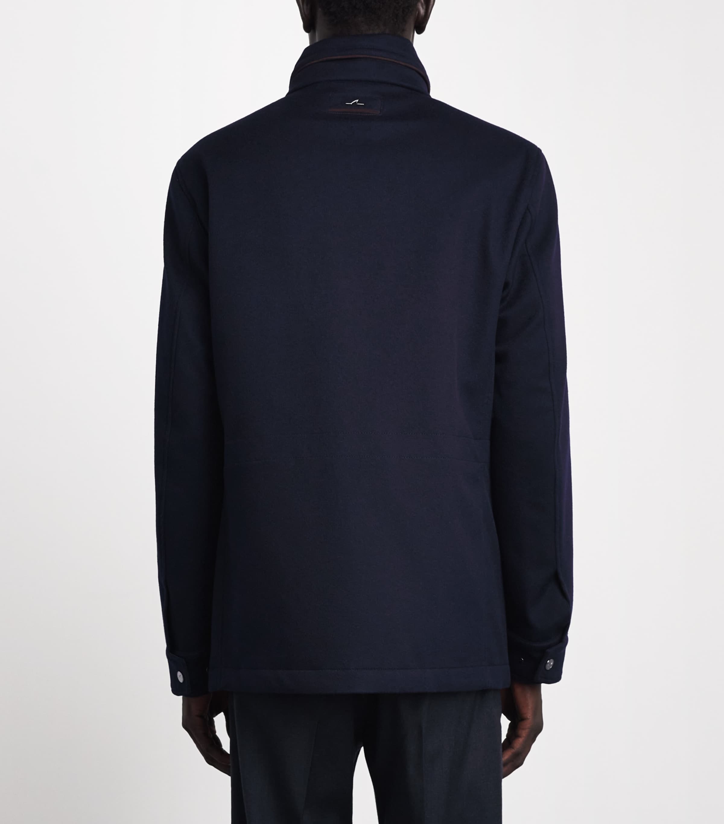 Paul & Shark Mens Cashmere Padded Hybrid Coat Blue Image 5