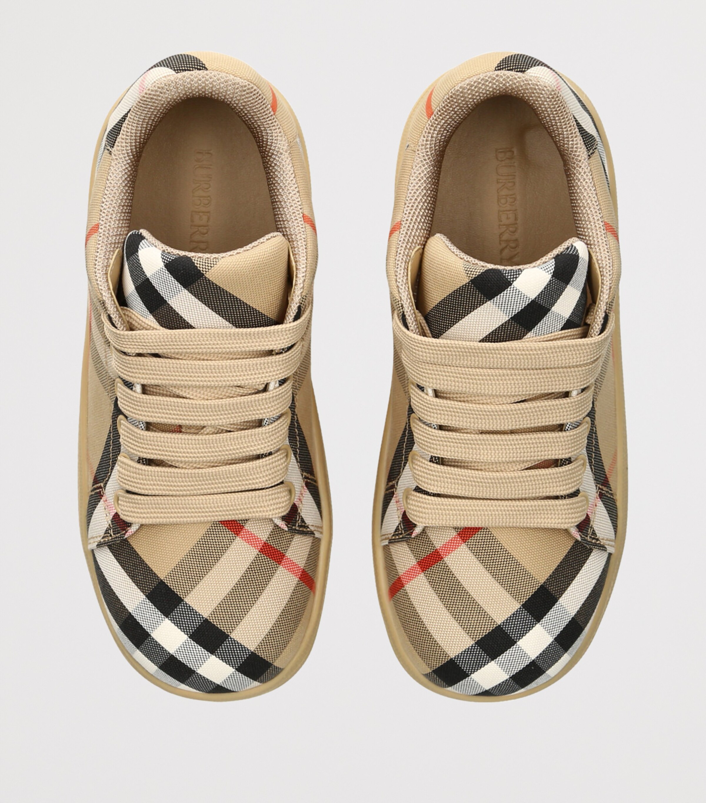 Cotton Check Sneakers BEIGE COMB Image 4
