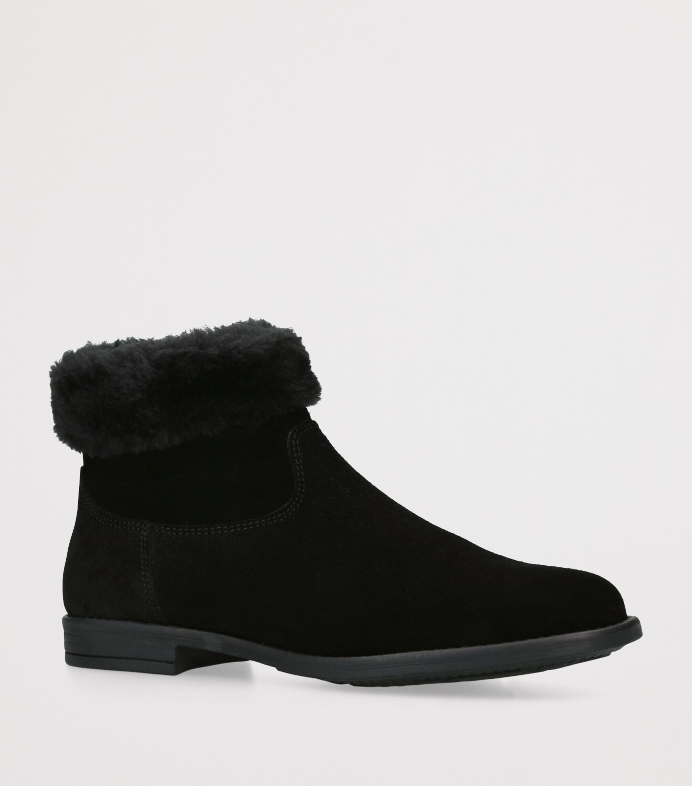 papouelli Suede Matilda Ankle Boots Black Image 3