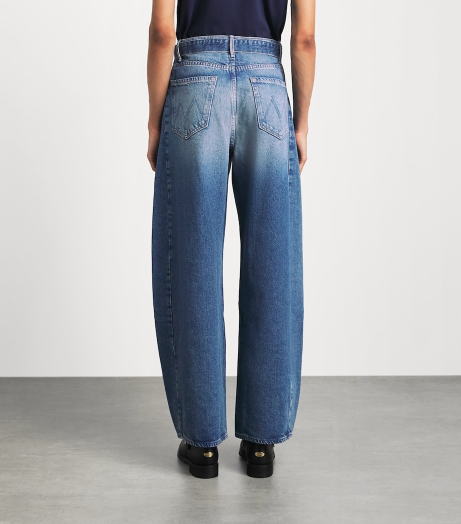 MOTHER Womens Belted The Spoonful Nerdy High-Rise Barrel Jeans Tootsie Image 5