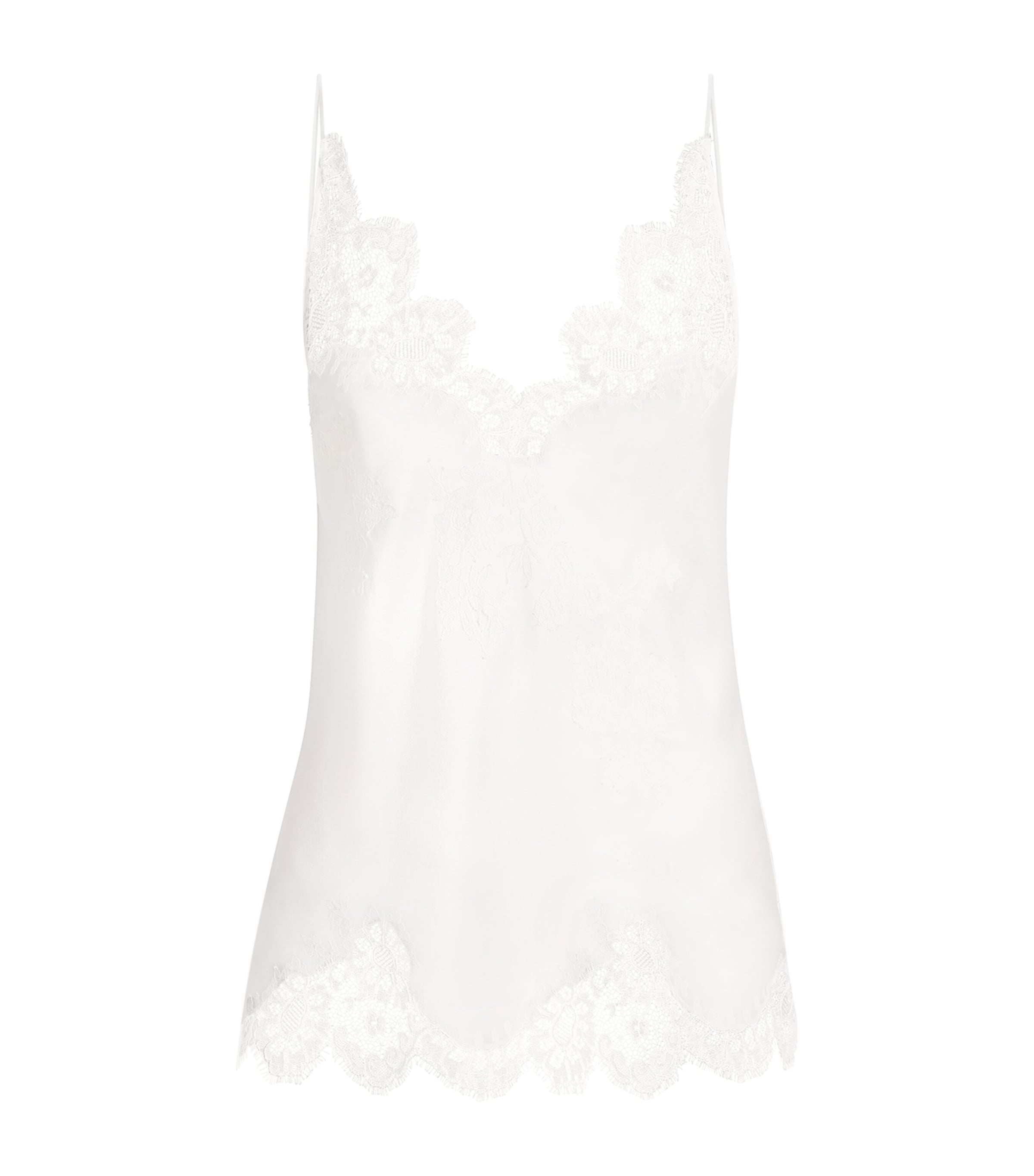 Carine Gilson Womens Silk Lace-Trim Julia Cami Naturel/naturel Image 1