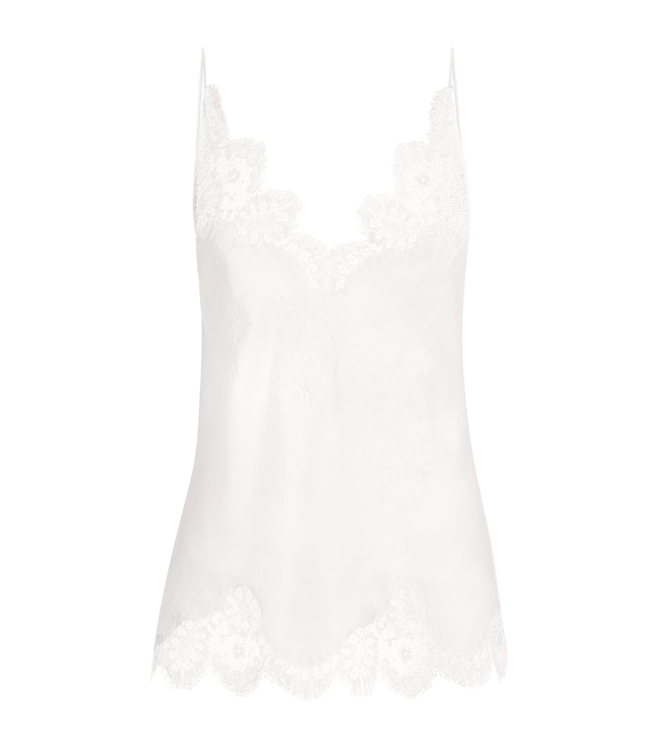 Carine Gilson Womens Silk Lace-Trim Julia Cami Naturel/naturel Image 1