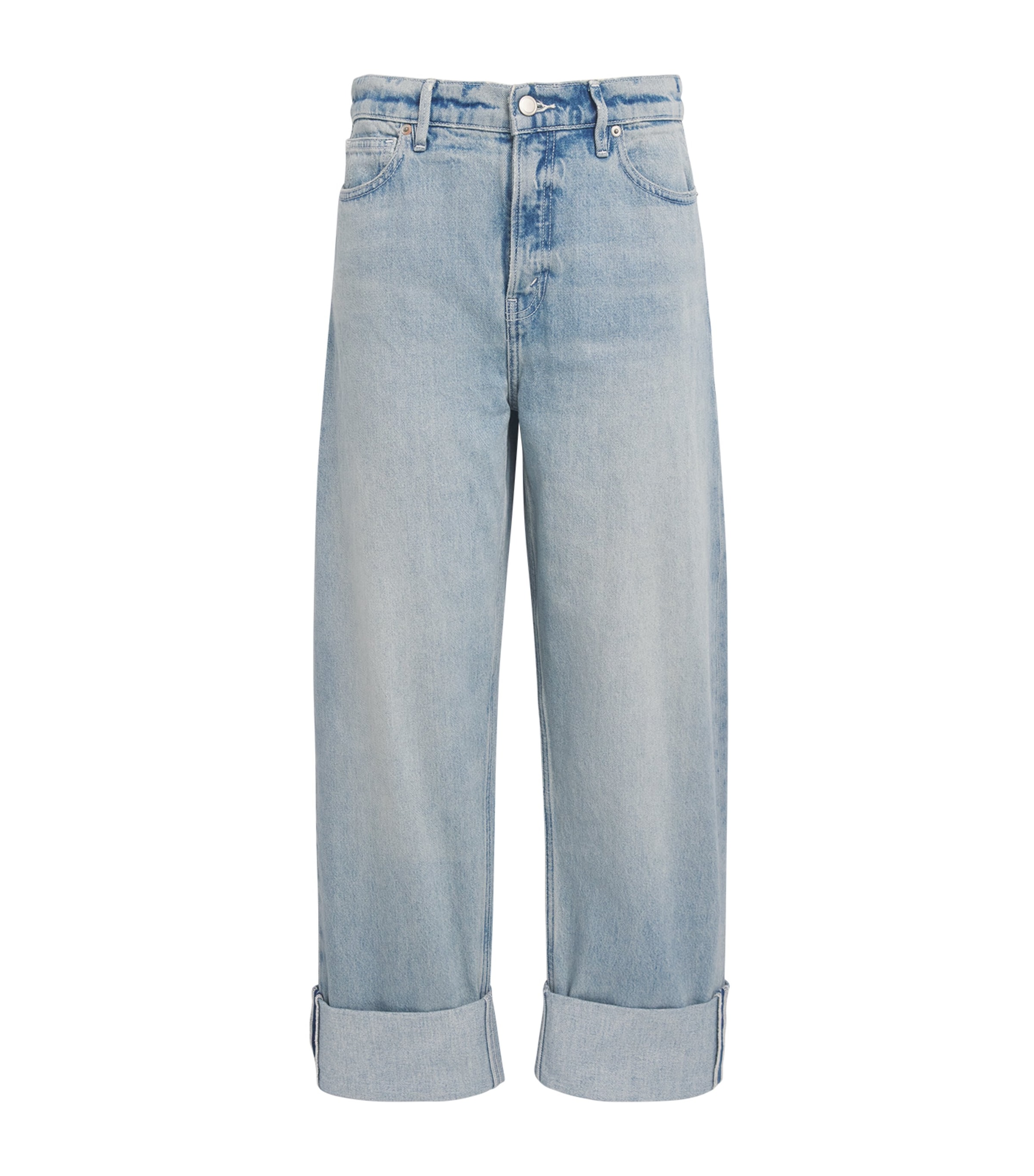 Good American Womens Good Standard Barrel Wide-leg Denim Jeans Indigo890 In Blue