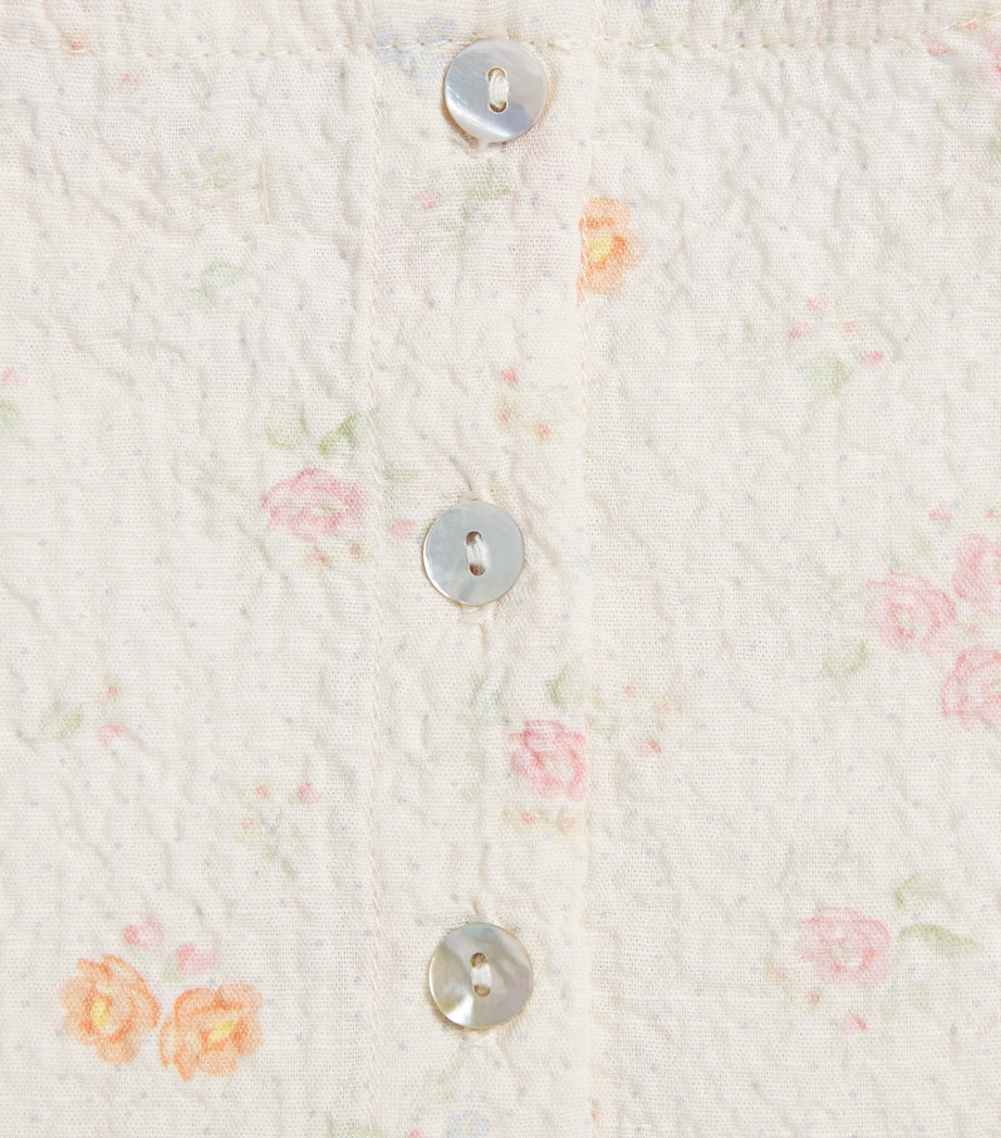 KONGES SLOJD Seersucker Floral Elin Bodysuit (0-36 Months) Image 3